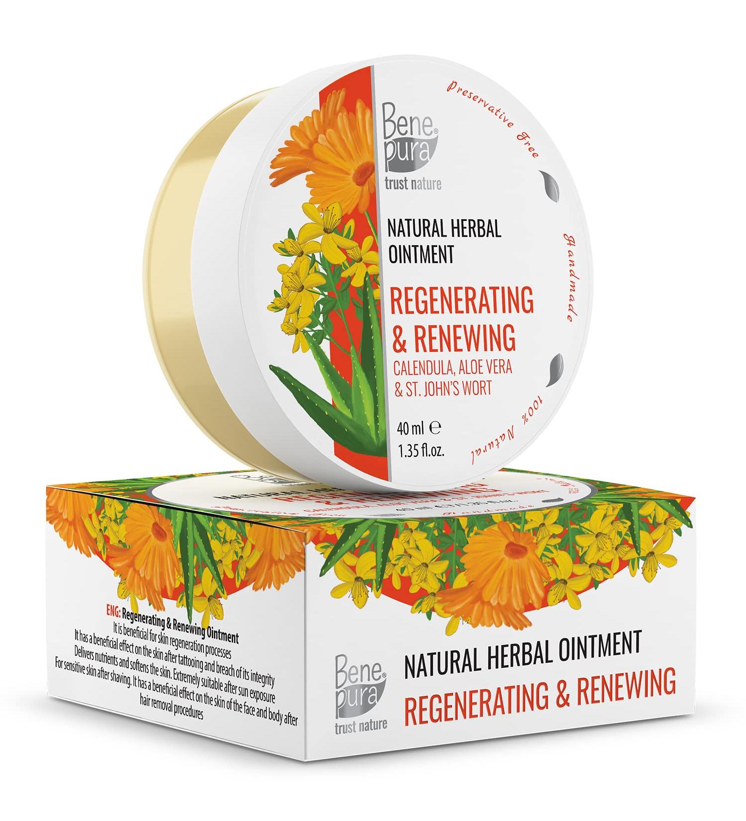 BenePura Calendula Ointment - Natural Healing Cream for Burns, Cuts, Scrapes and Wounds - 1.35 fl. Oz - Buy Online on GoSupps.com