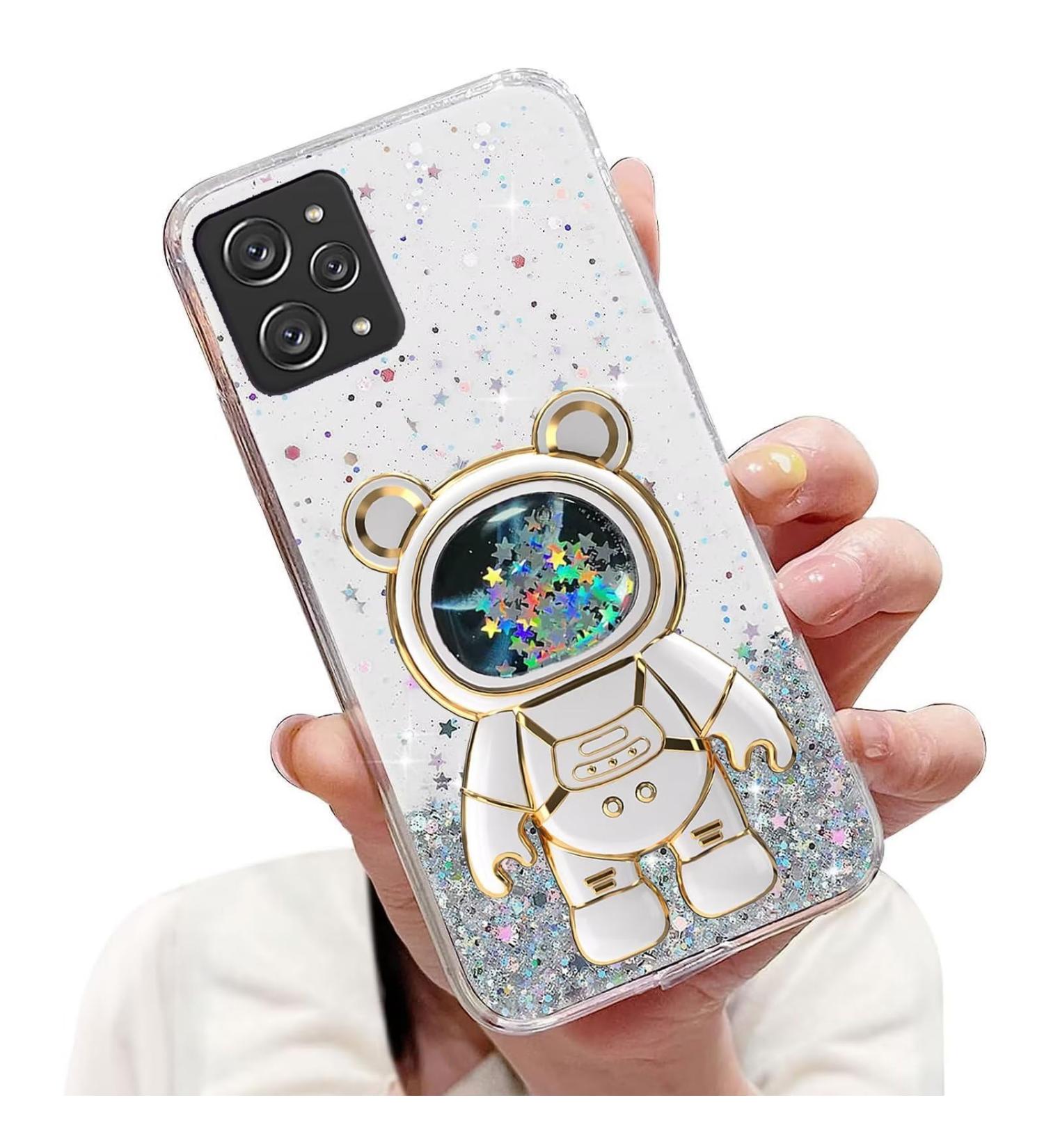 Tivenfezk Nadoli Xiaomi Redmi 12 Case - Glitter Astronaut Hidden Stand Shell Soft Silicone Bling Protective Cover - Buy Online on GoSupps.com