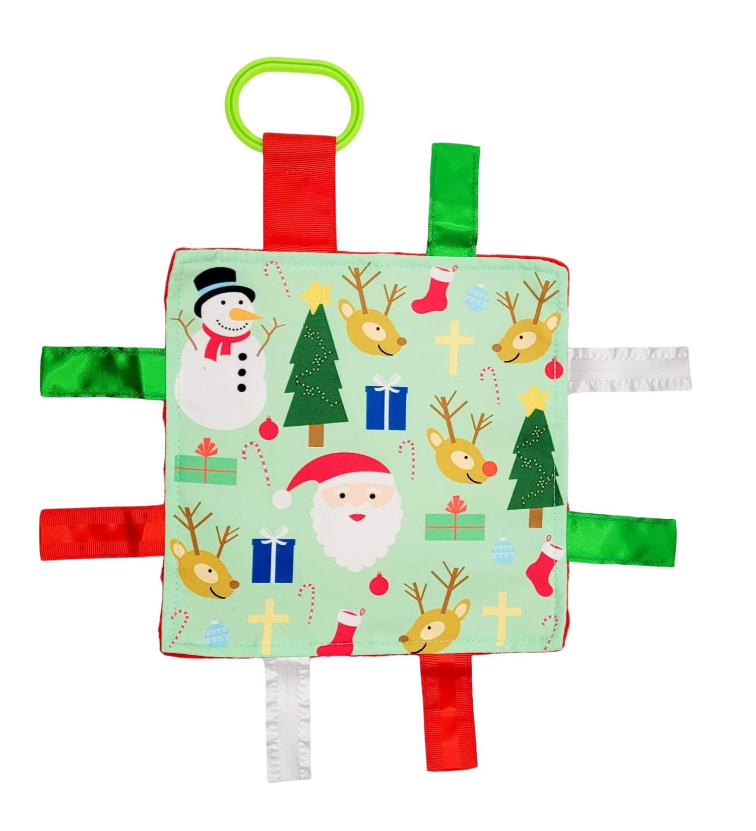 Baby's First Christmas Crinkle Tag Toy Lovey - Santa Reindeer Rudolph Stocking Stuffer - Buy Online on GoSupps.com