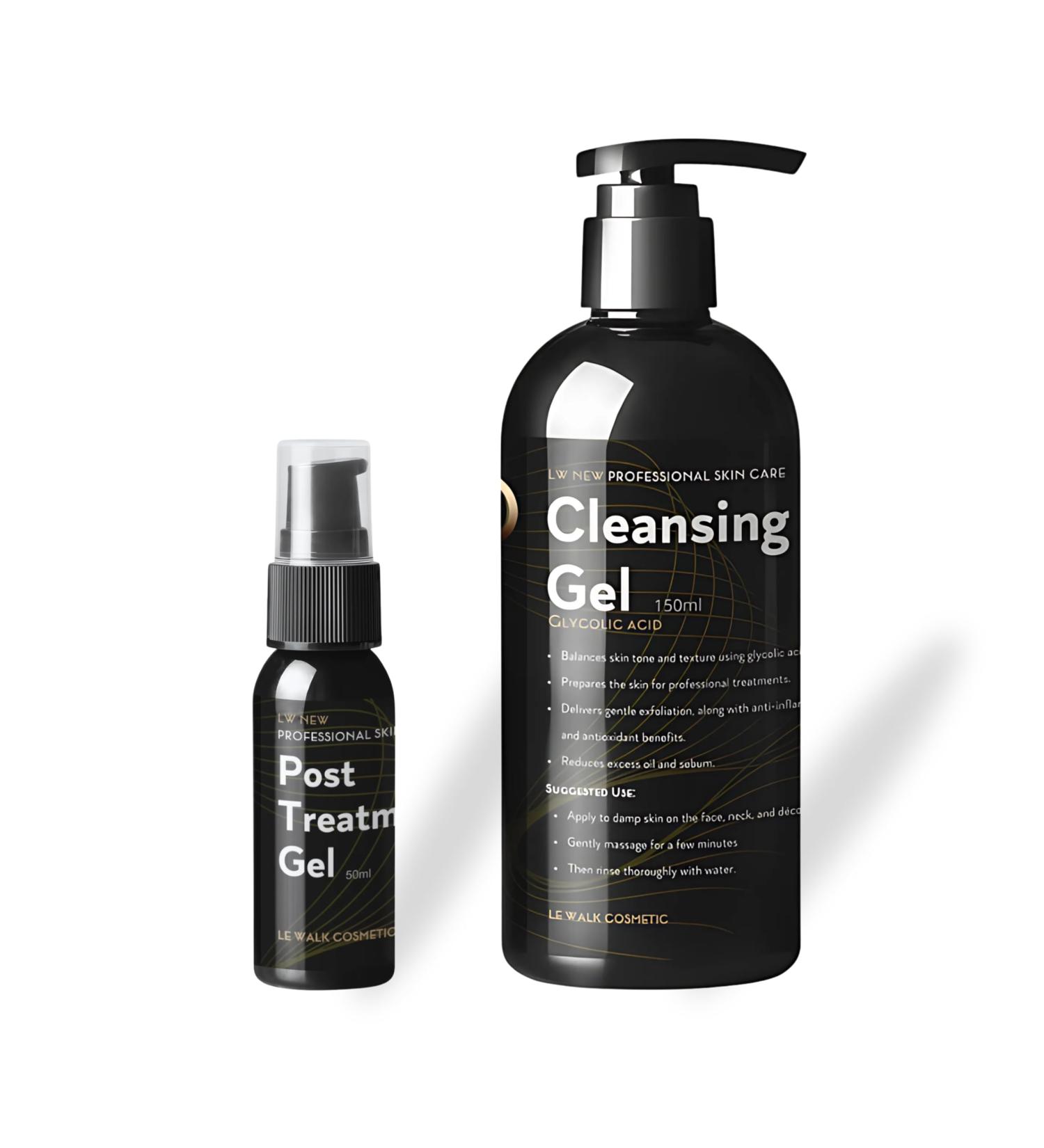 Le Walk Cleansing Gel & Post-Treatment Gel Kit - Ideal Duo for Skin Preparation and Recovery - Buy Online on GoSupps.com