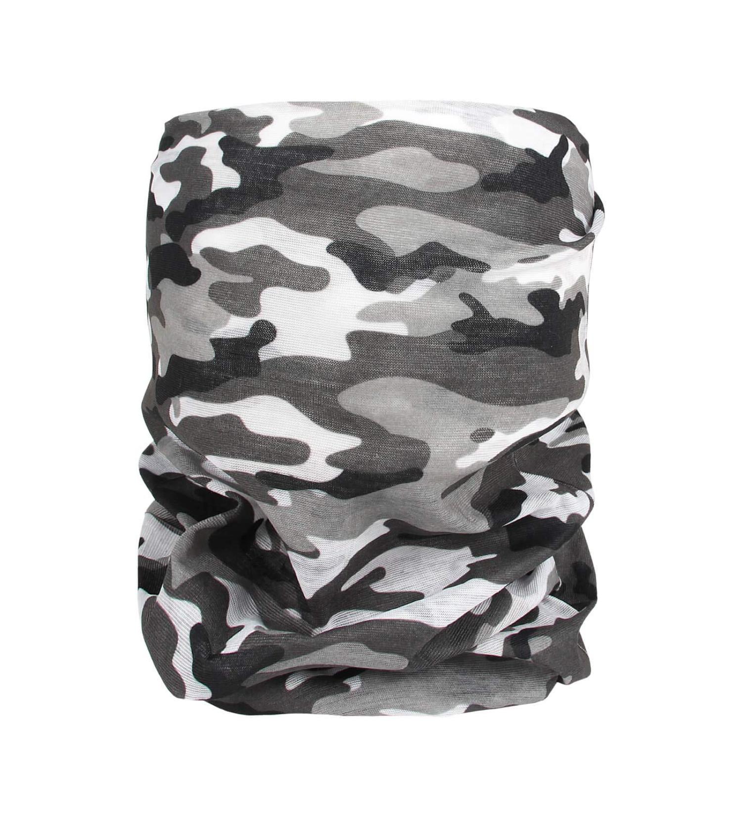 Neckerchief Tube Scarf Women Multifunctional Scarf Protection Men Design Breathable Sport Round Scarf Motorcycle Cloth Loop Camouflage Gray