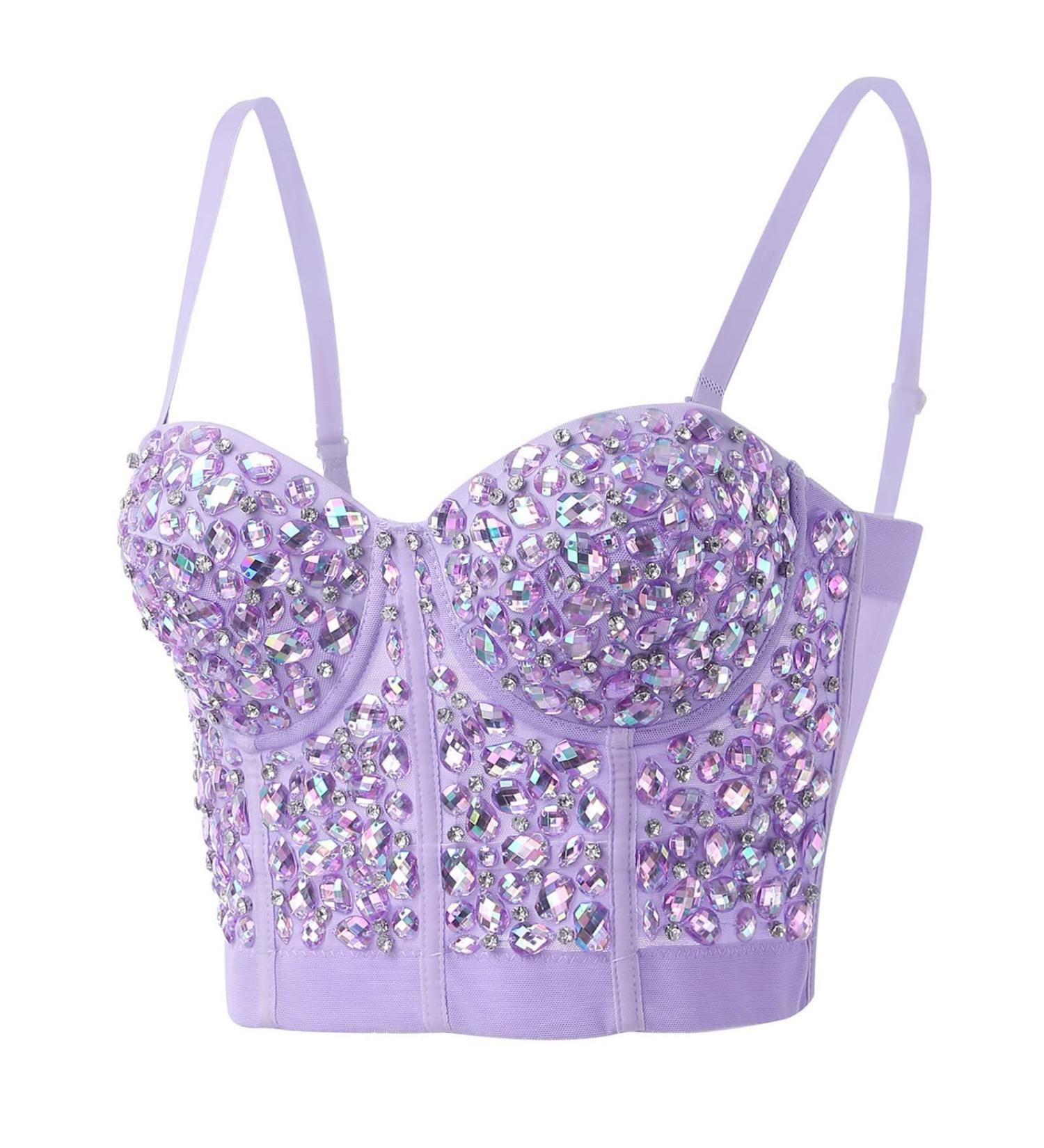 Shop Glitzer Top Women's Party Crop Tops | Sparkle Tank Trendy Vest Sexy Streetwear Camisole | International Shipping Available - Buy Online on GoSupps.com
