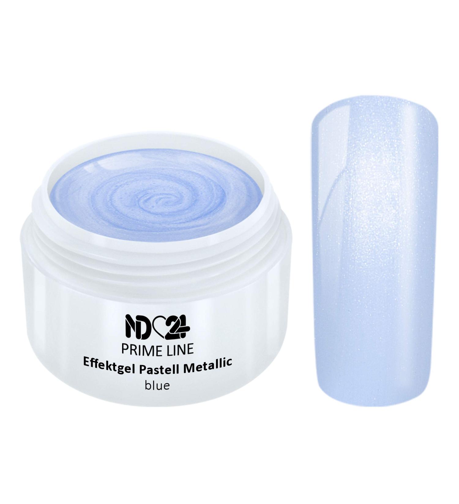 Prime Line - Uv Led Color Gel Pastel Metallic Blue Effect Blue - Made in Germany - 5ml