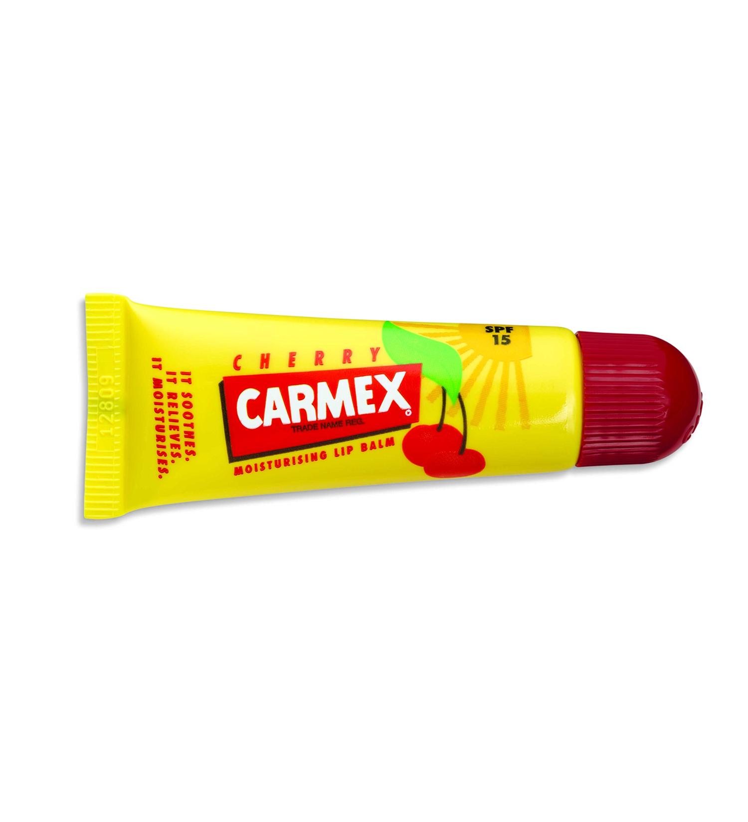 Carmex Cherry Lip Balm Tube - 6 Pack (6 x 10g) | Hydrating & Soothing | Shop Internationally - Buy Online on GoSupps.com