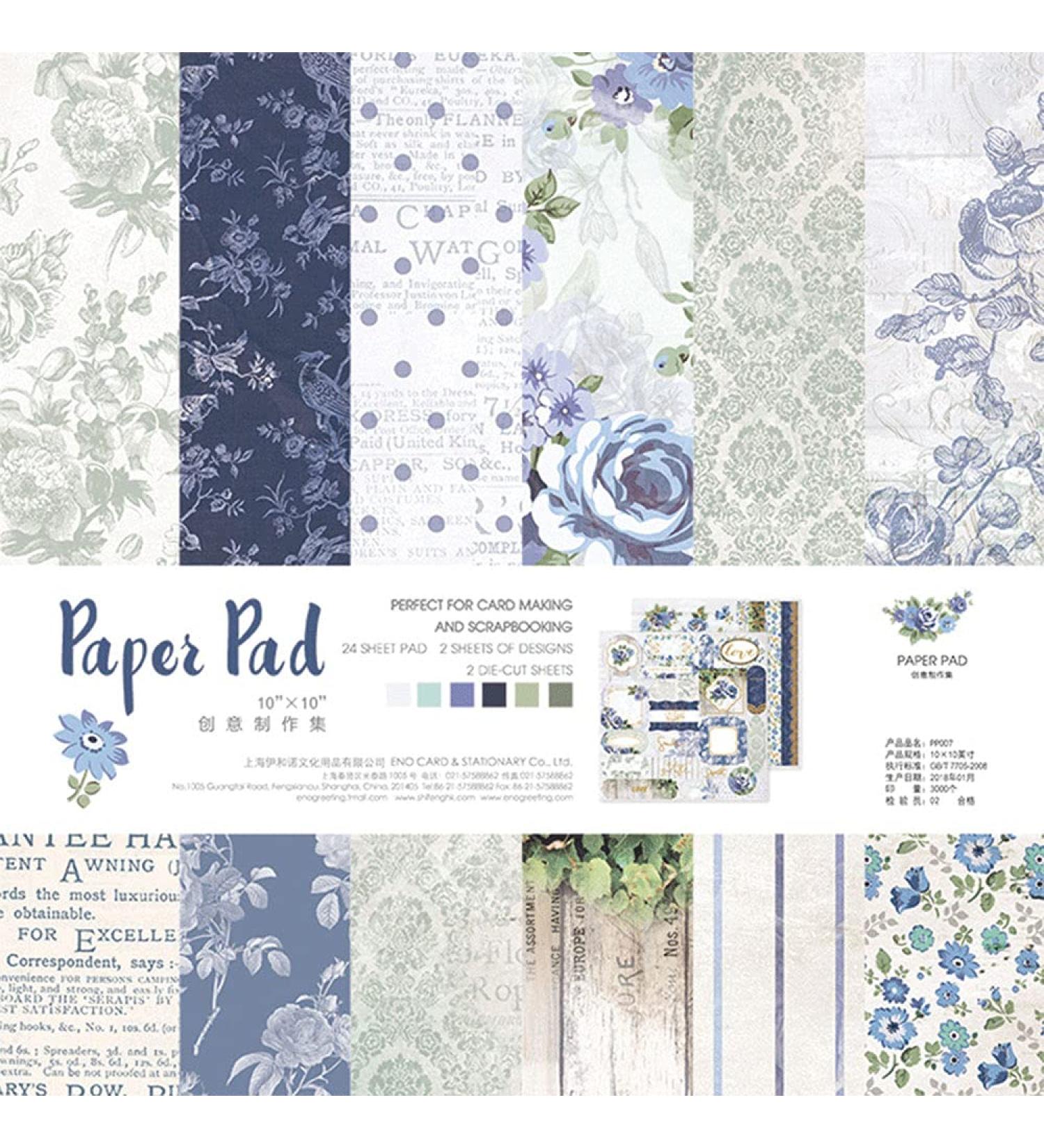 Huralona Vintage Scrapbooking Paper Pad - 26 Sheets 10x10 Decorative Origami & Journaling Supplies - Patterned Cardstock for Craft, Gift Wrapping & Photo Album (PS007) - Buy Online on GoSupps.com