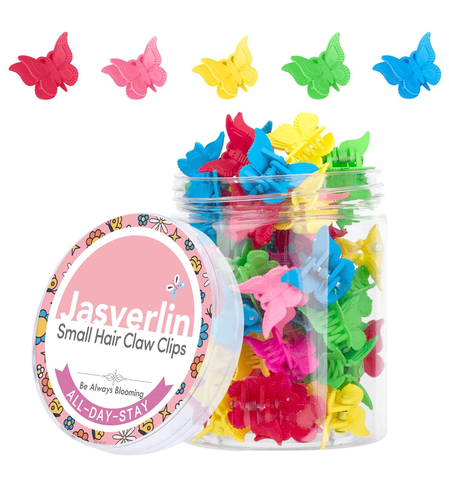 JASVERLIN Colorful Mini Butterfly Hair Clips - 50 pcs Bulk Set, Y2K 90s Cute Claw Hair Accessories for Women, Girls, Kids - No Slip, Thin Thick Curly Hair - 5 Assorted Colors (Basic Color) - Buy Online on GoSupps.com
