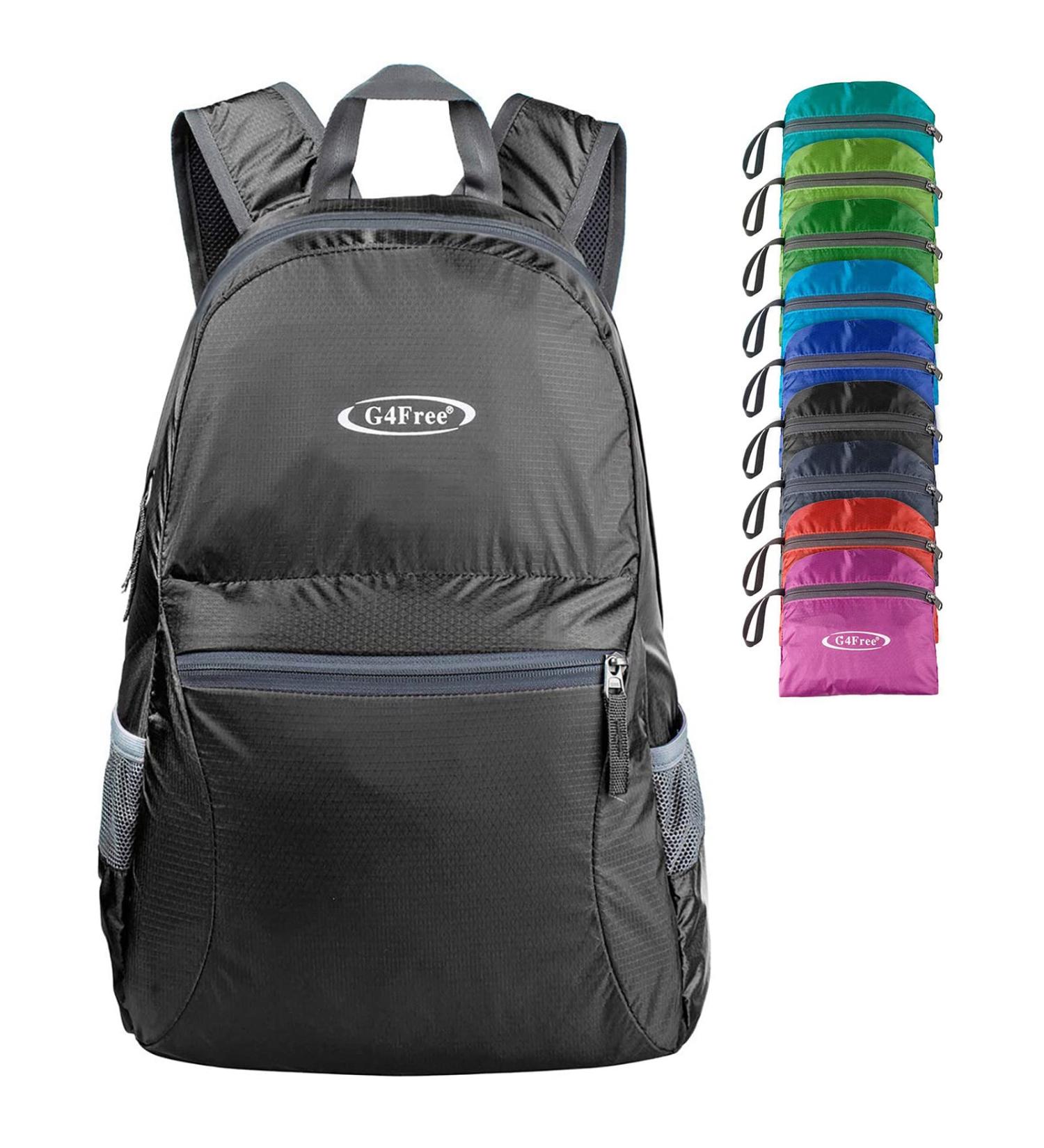 G4Free 20L Lightweight Packable Backpack - Travel Hiking Daypack - Foldable - Black - Buy Online on GoSupps.com