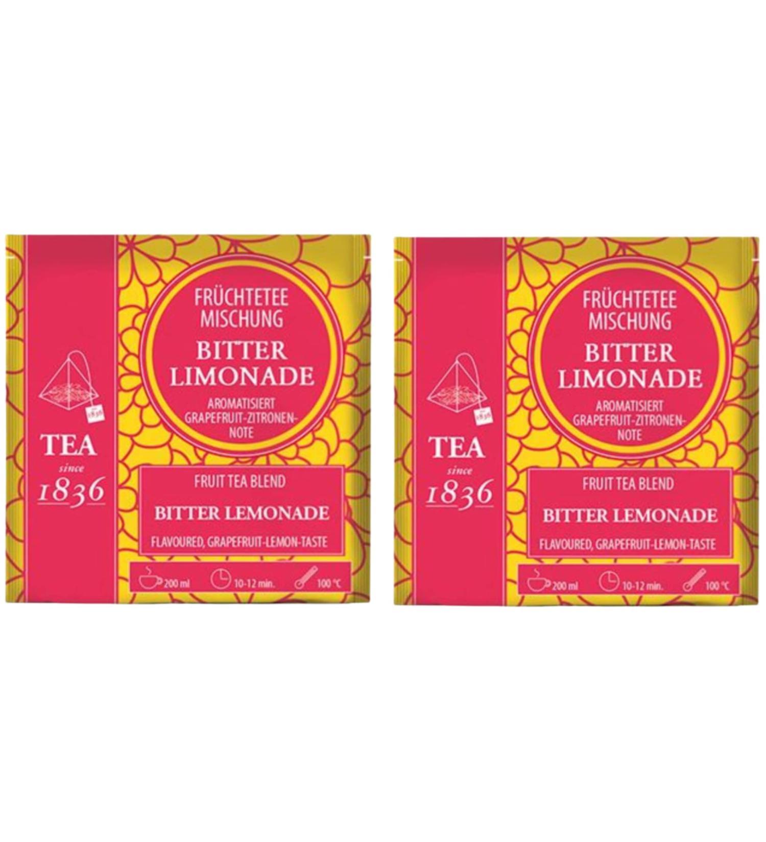 Dethlefsen Balk teemando 2 x fruit tea mix bitter lemonade grapefruitlemon nut flavoured 50 pyramid bags in a bag of 4 g 100 bags - Buy Online on GoSupps.com