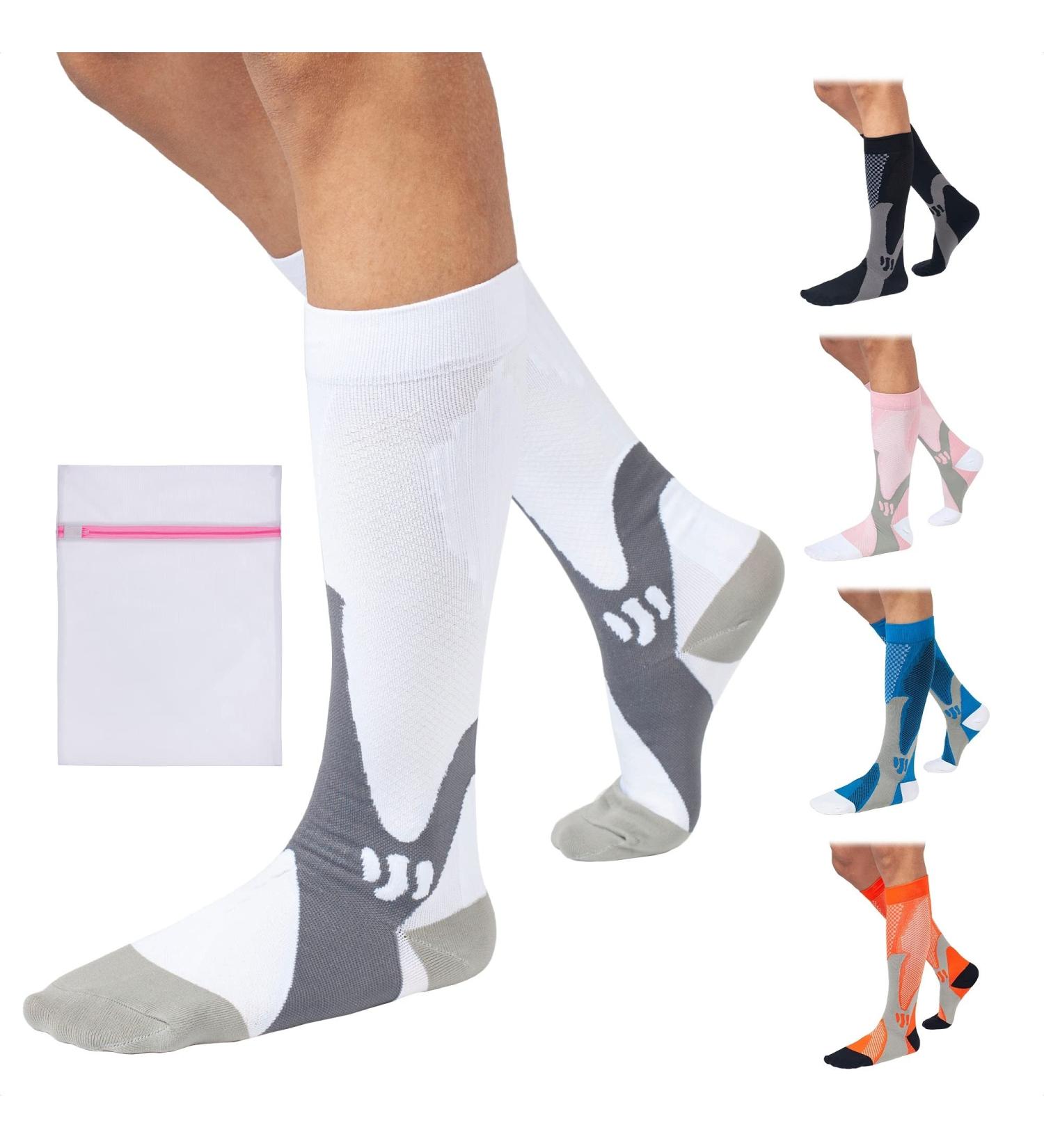 360 RELIEF Copper Compression Socks - Men & Women | Graduated Fit for Running, Nurses, Pregnancy | Shin Splint Support | XXL White - Buy Online on GoSupps.com
