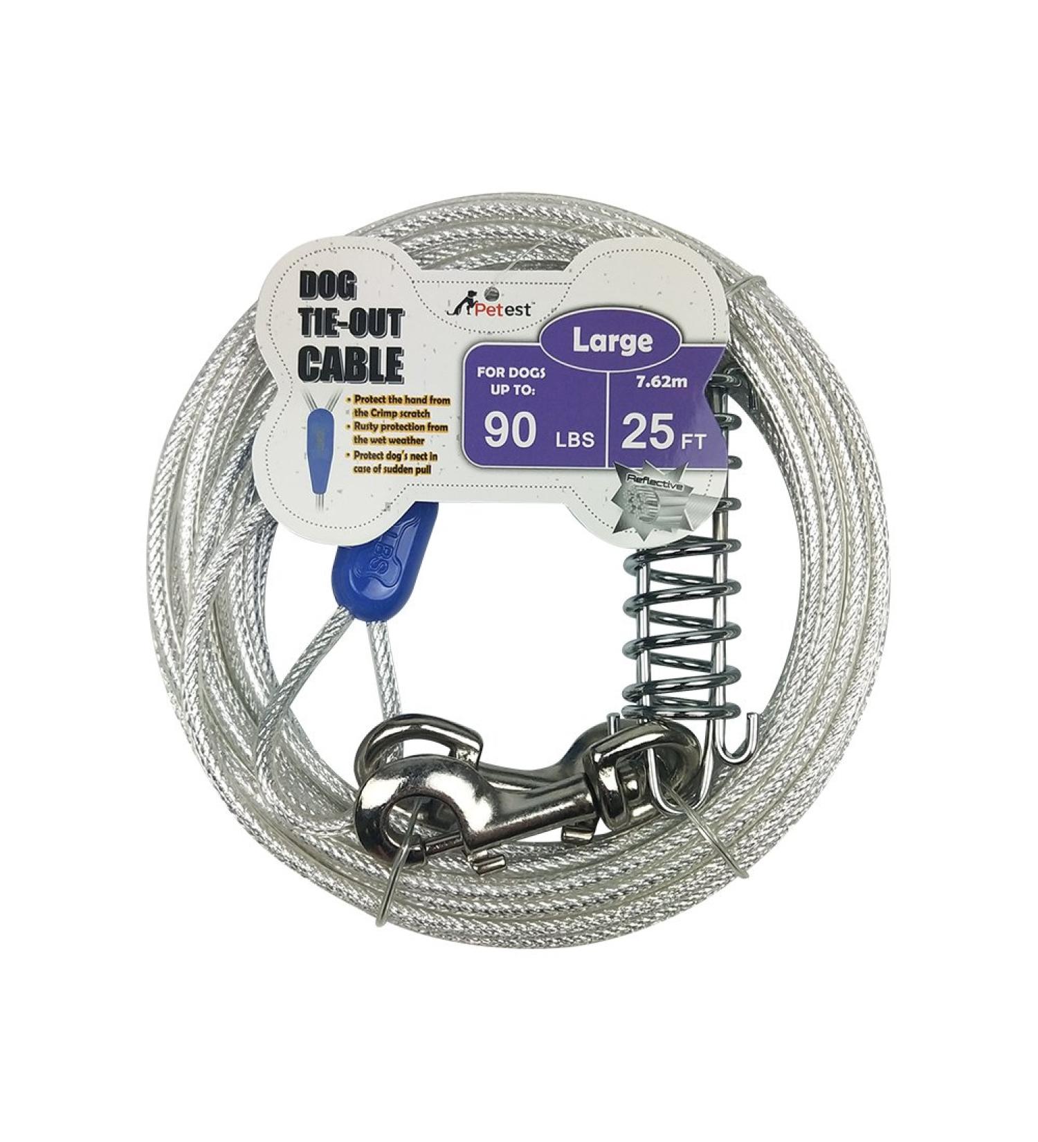 Buy Petest 25ft Reflective Traction Rope for Large Dogs - Durable Buffer Spring Up to 90lbs - Blue/Silver - International Shipping Available - Buy Online on GoSupps.com