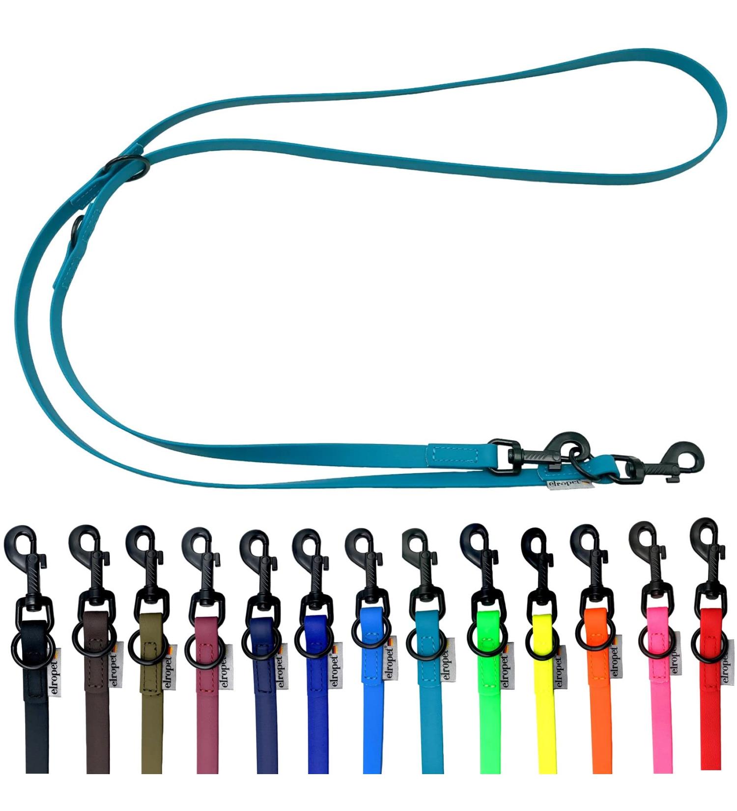 Biothane Dog Leash with Hook - Adjustable Lengths for Small & Large Dogs (2m 2.40m 2.80m 3.50m 5m) - Durable Petrol Color - Shop Now! - Buy Online on GoSupps.com