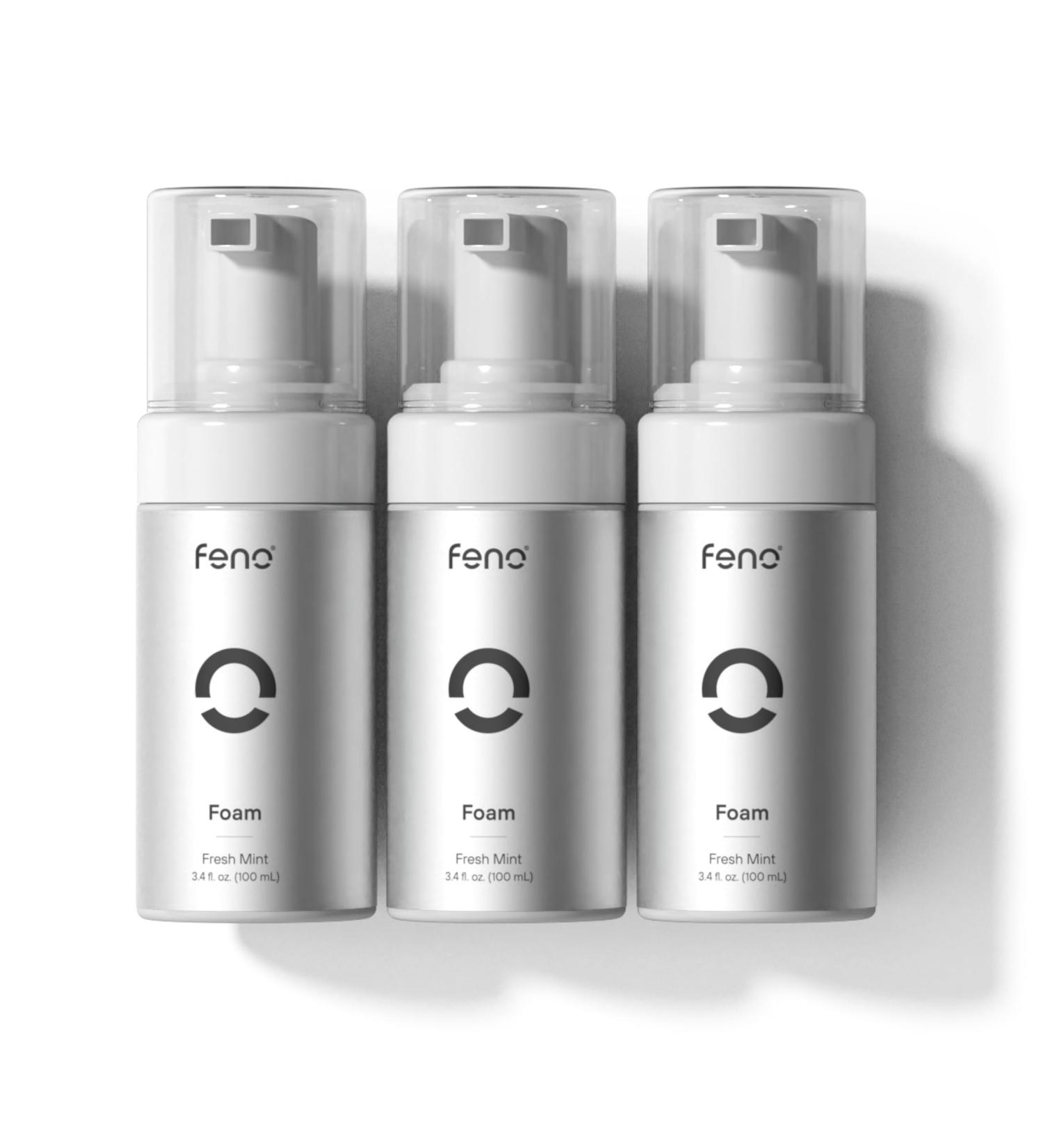 3Pcs Feno Foam Toothpaste with Xylitol & Wild Mint - Fluoride Free Toothpaste for Adults, Gentle on Enamel, Fresh Breath, Ideal for Sensitive Teeth & Travel Oral Care, 3.4 Fl oz - Buy Online on GoSupps.com