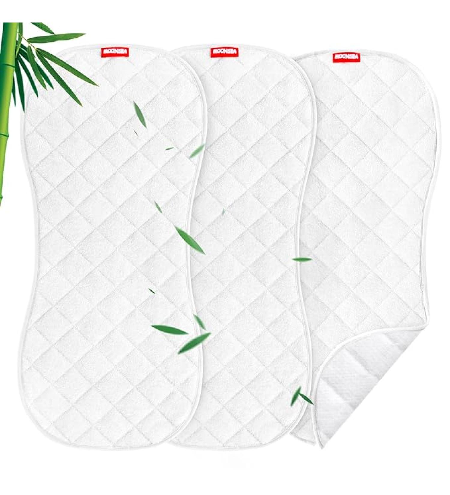 Moonsea Quilted Waterproof Changing Pad Liner 3 Pack - Non-Slip Back  Reusable & Machine Washable - White 12.5 x 29 inch (Pack of 3) - Buy Online on GoSupps.com