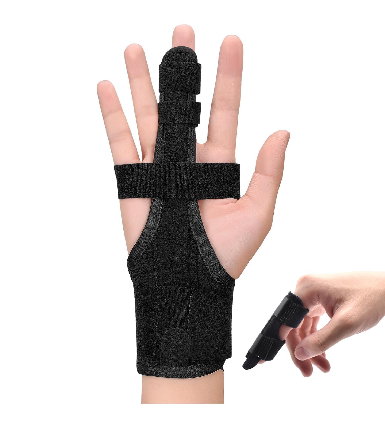 Full Trigger Finger Splint - Adjustable Hand & Wrist Brace for Pain Relief Arthritis Tendonitis & Fractured Fingers - International Shipping Available - Buy Online on GoSupps.com