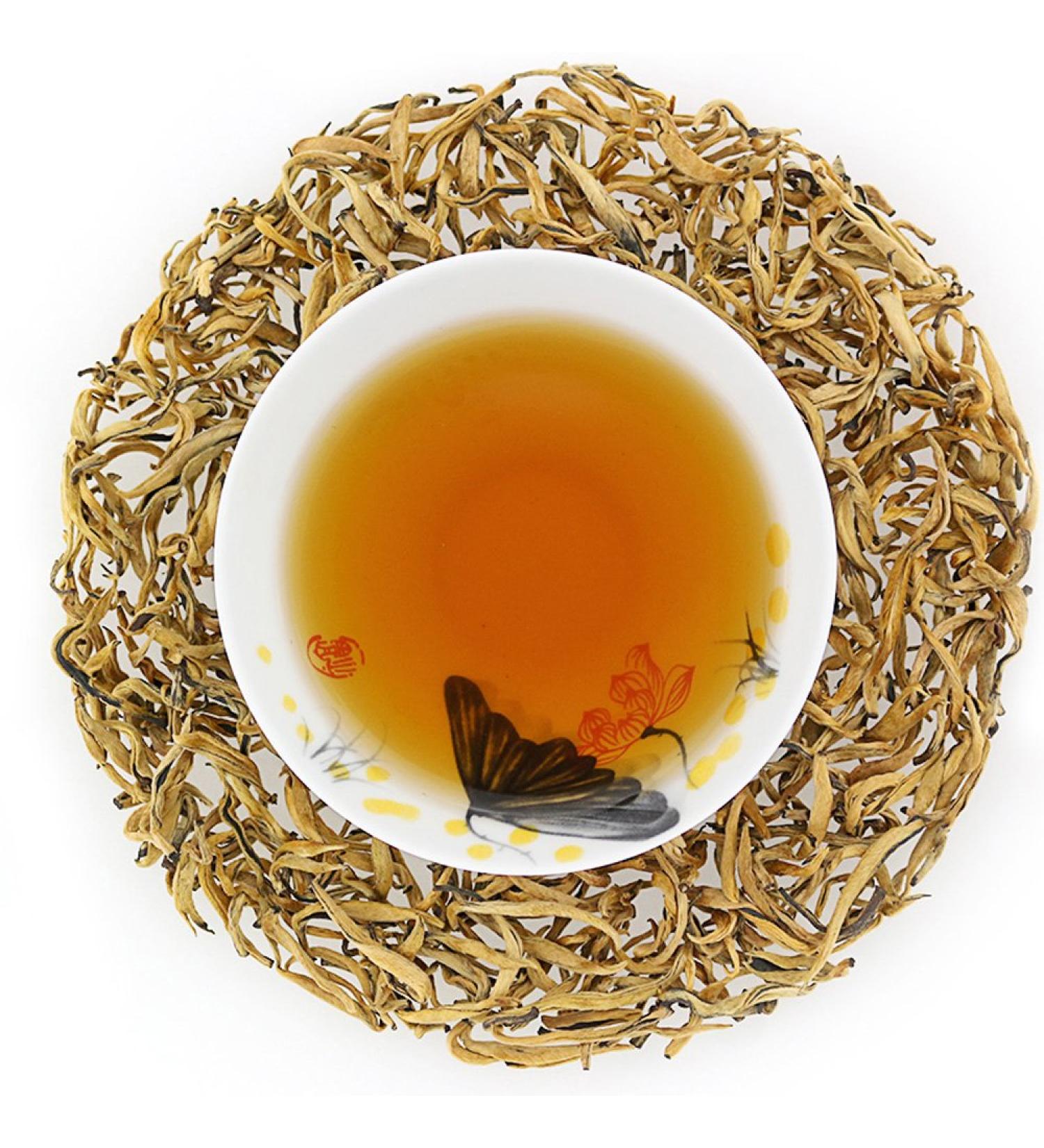 COLORFULTEA - 80g (2.85 oz) - Chinese Black Tea - Golden Buds Dianhong Black Tea/Golden Tips Yun Nan Dian Hong/Golden Needle Yunan Black Tea - High Grade - Buy Online on GoSupps.com