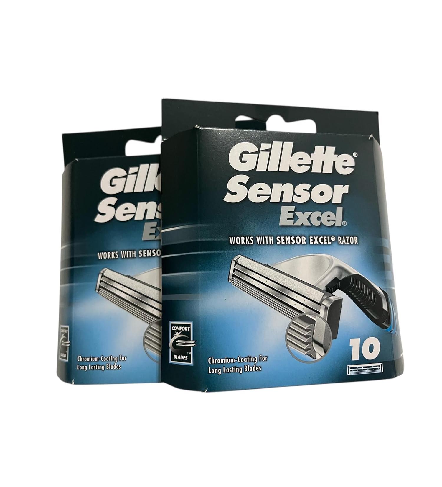 Gillette Sensor Excel Razor Blades - 20 Piece Bundle (4 Packs of 5) 1 count (Pack of 20) - Buy Online on GoSupps.com