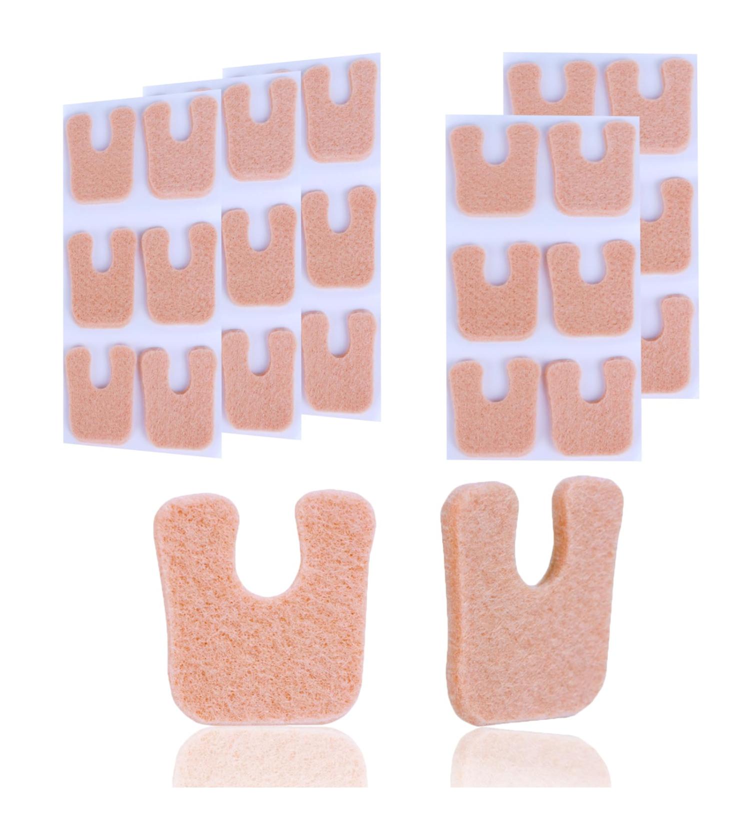 U Shaped Felt Callus Pads - Extra Thick Adhesive Metatarsal & Corn Cushions for Foot Pain Relief - 30 Pack - Buy Online on GoSupps.com