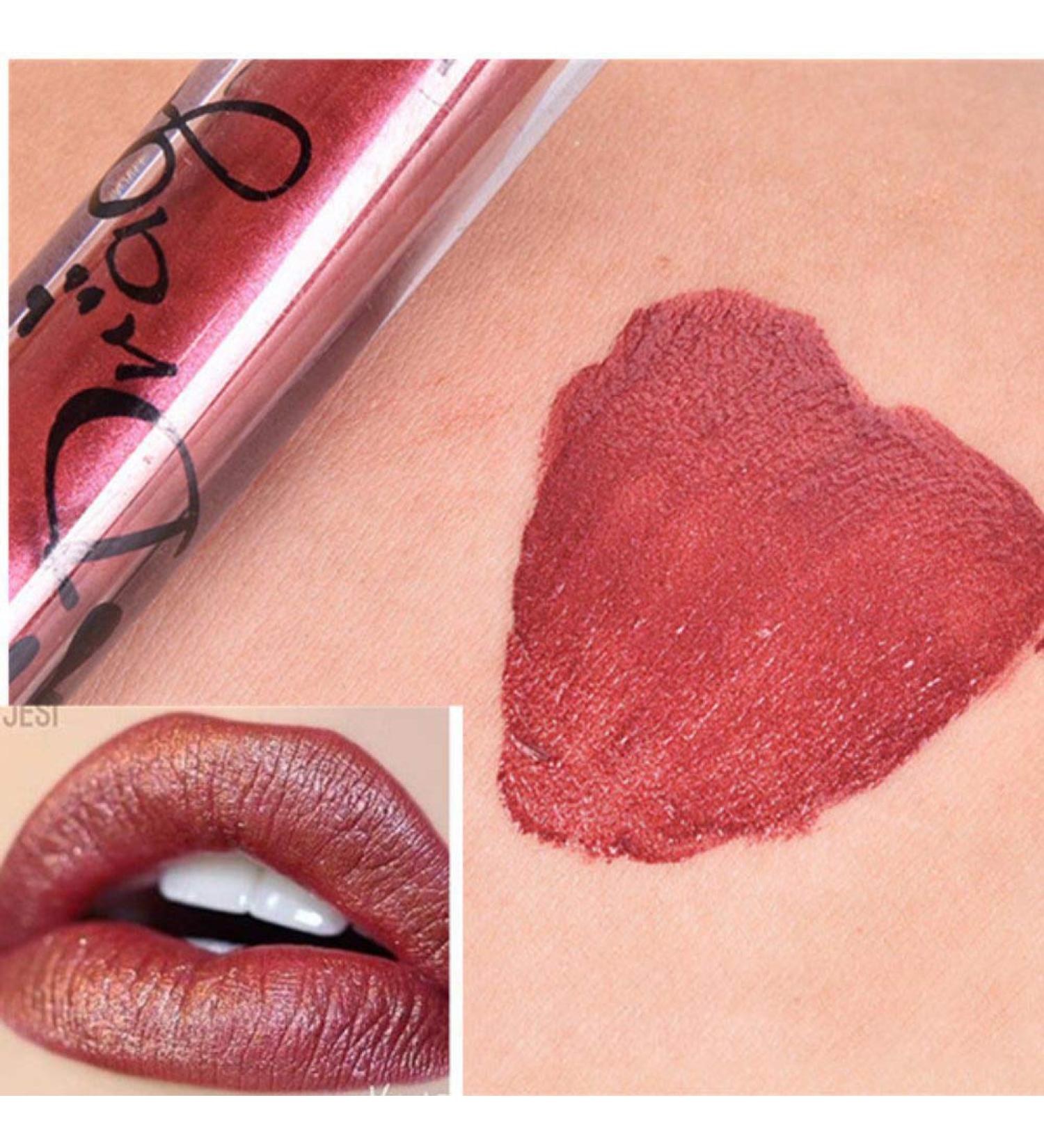 ROMANTIC BEAR 16 Colors Waterproof Matte Liquid Lipstick - Long Lasting Beauty Lip Gloss in Russetish | International Shipping Available - Buy Online on GoSupps.com