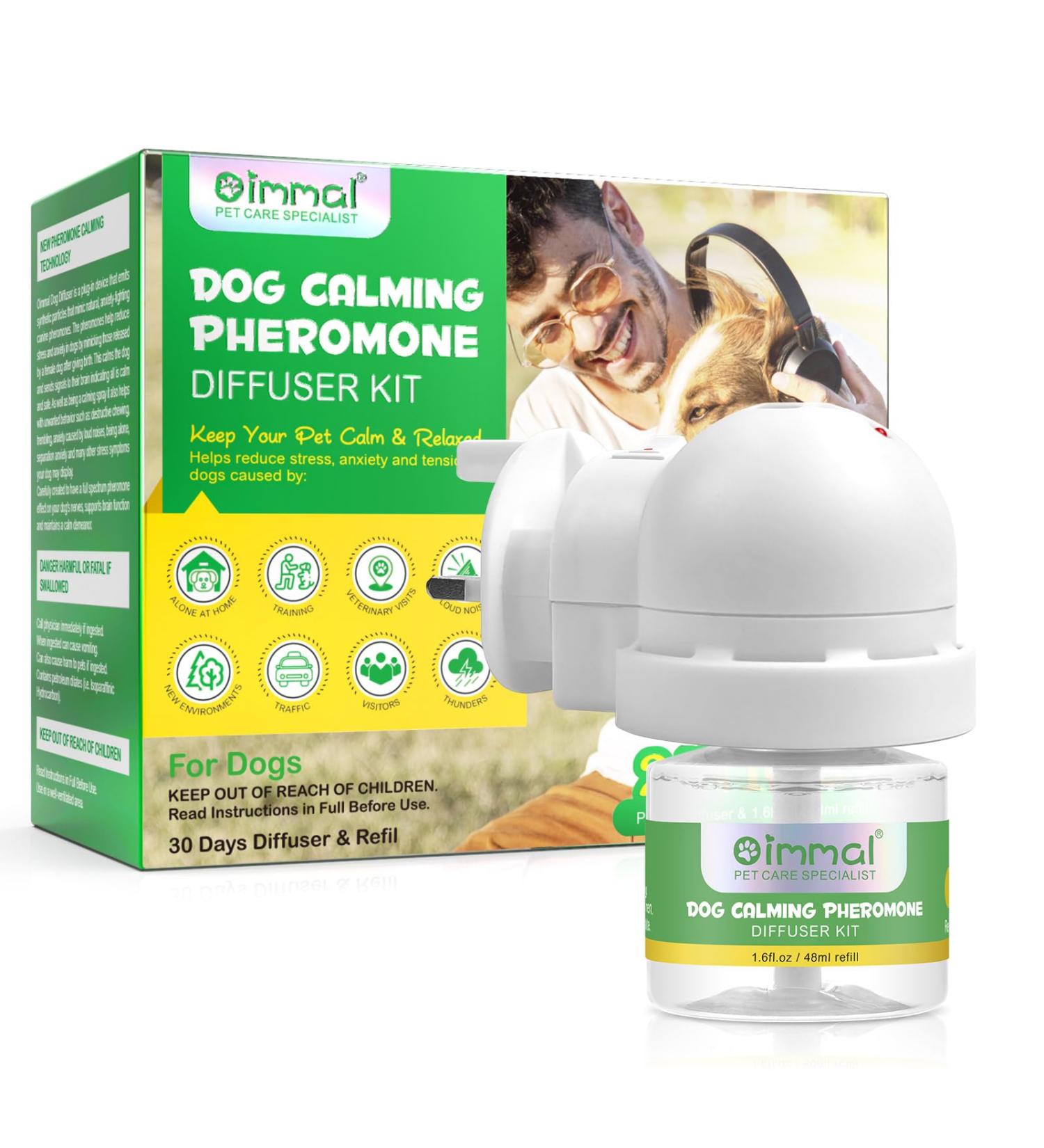 Calming Dog Diffuser | Pheromone Starter Kit for Anxiety Relief | Pet Supplies for Anxious Dogs | UK Plug | 48ml - Buy Online on GoSupps.com