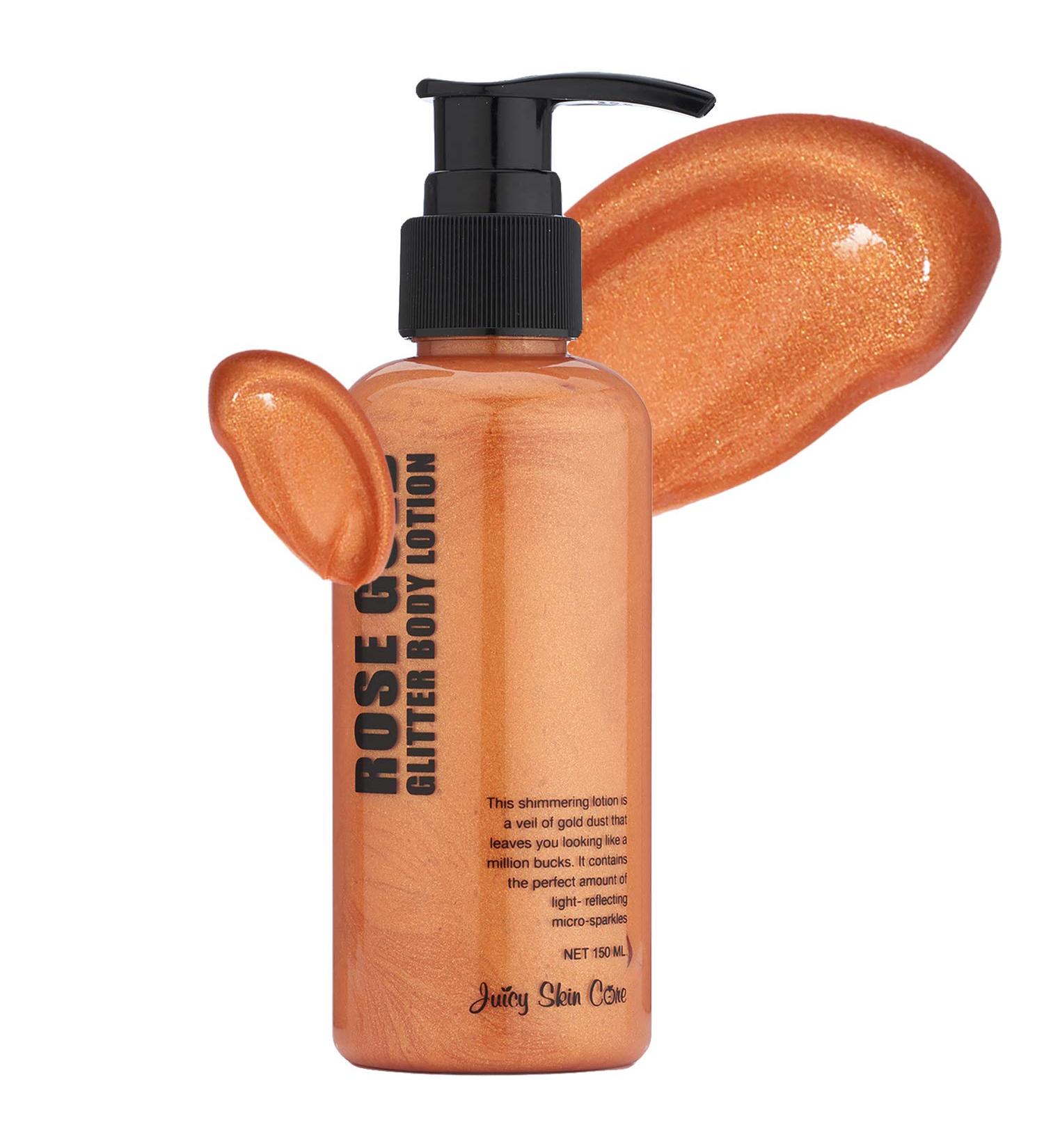 Rose Gold Glitter Body Lotion with Smoothing Formula - Buy Online on GoSupps.com