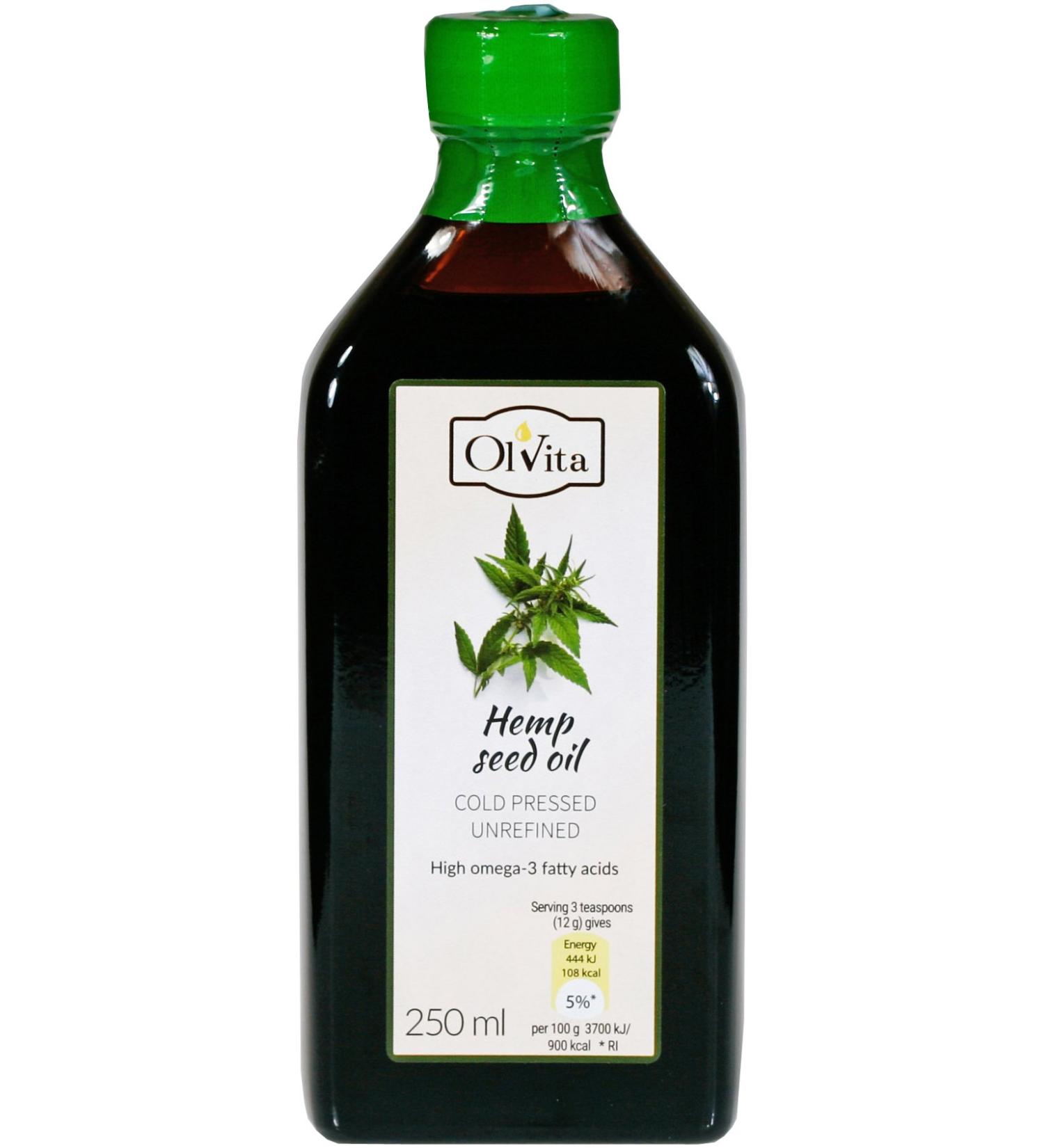 Olvita Raw cold-pressed hemp seed oil Ol'Vita 250 ml