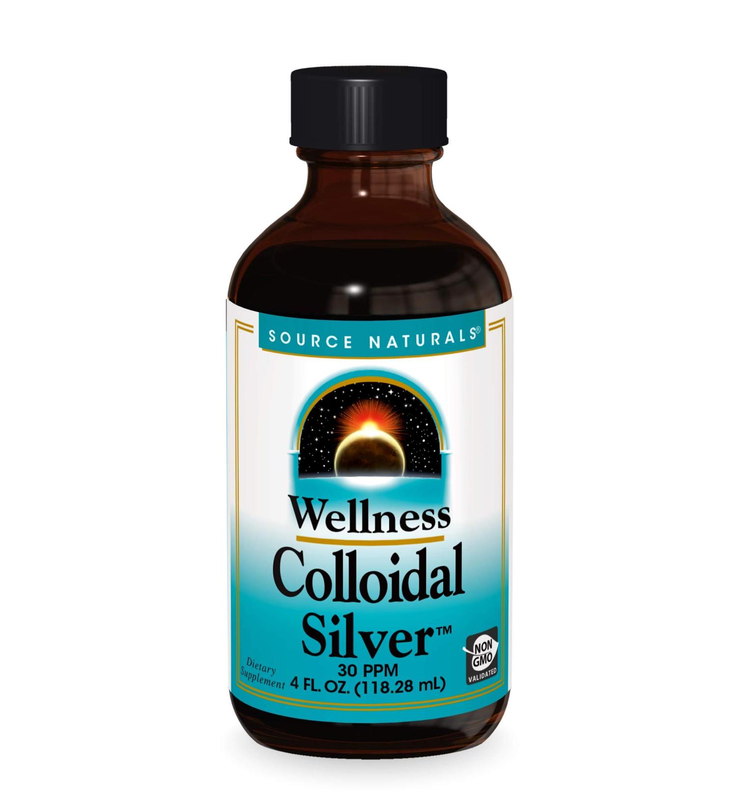 Source Naturals Wellness Colloidal Silver 30 ppm - 4 oz for Enhanced Physical Well-Being | International Shipping Available - Buy Online on GoSupps.com