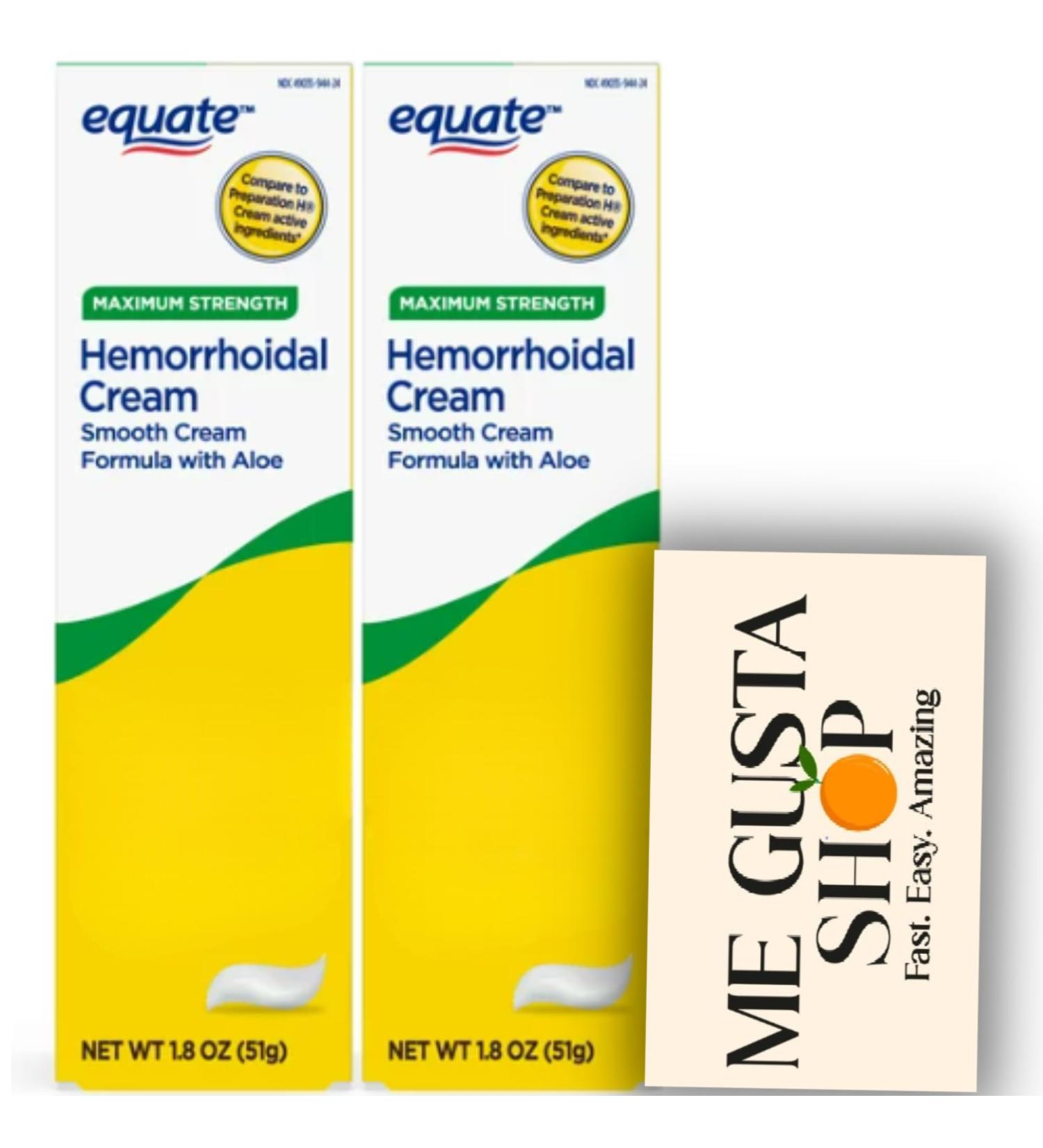 Equate Hemorrhoidal Cream 1.8 Oz (Pack of 02) Total 2 + me Gusta Sticker - Buy Online on GoSupps.com