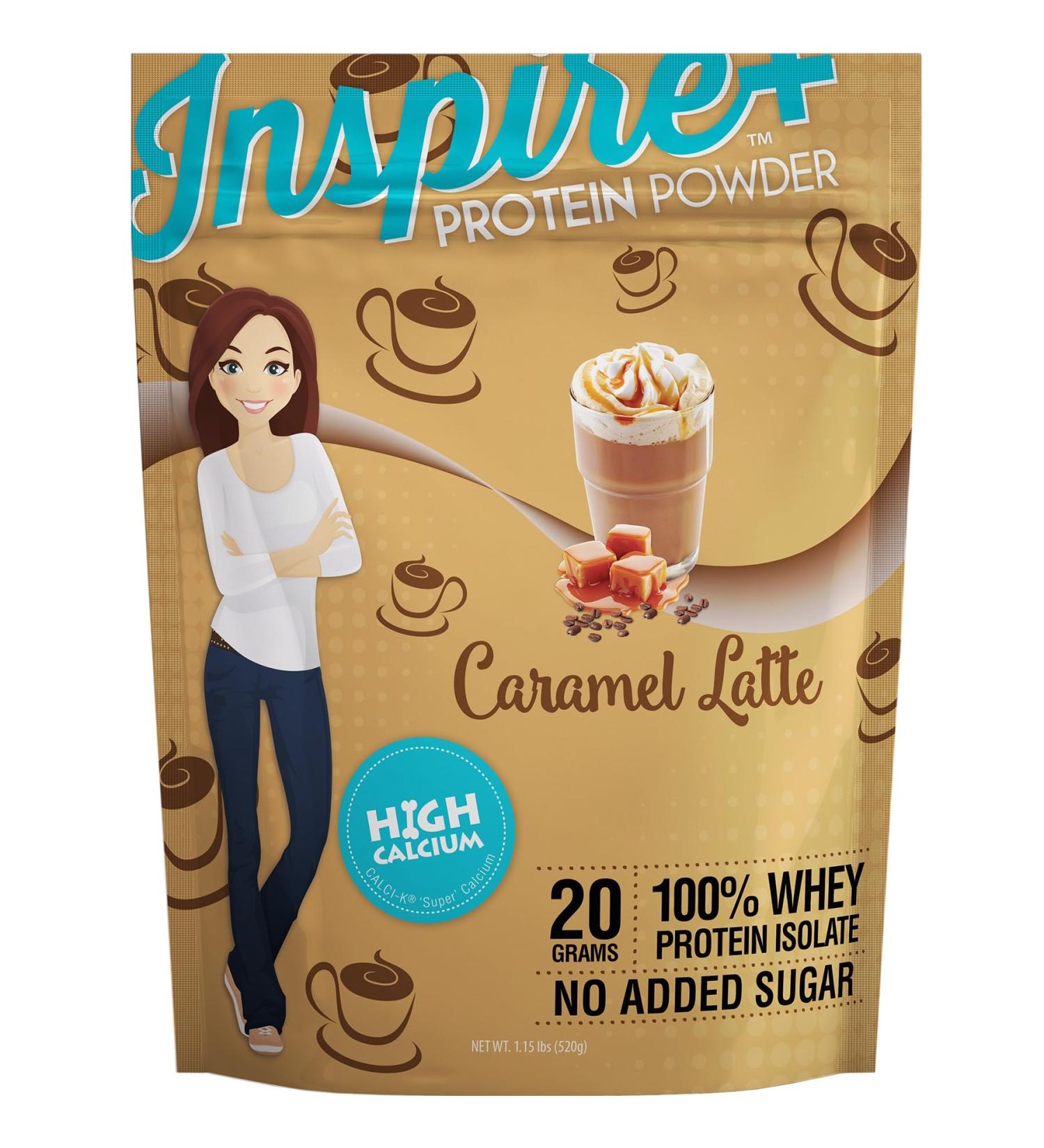 Buy Inspire Caramel Latte Sugar-Free Whey Protein Isolate Powder - 20g Protein 20 Servings International Shipping Available - Buy Online on GoSupps.com