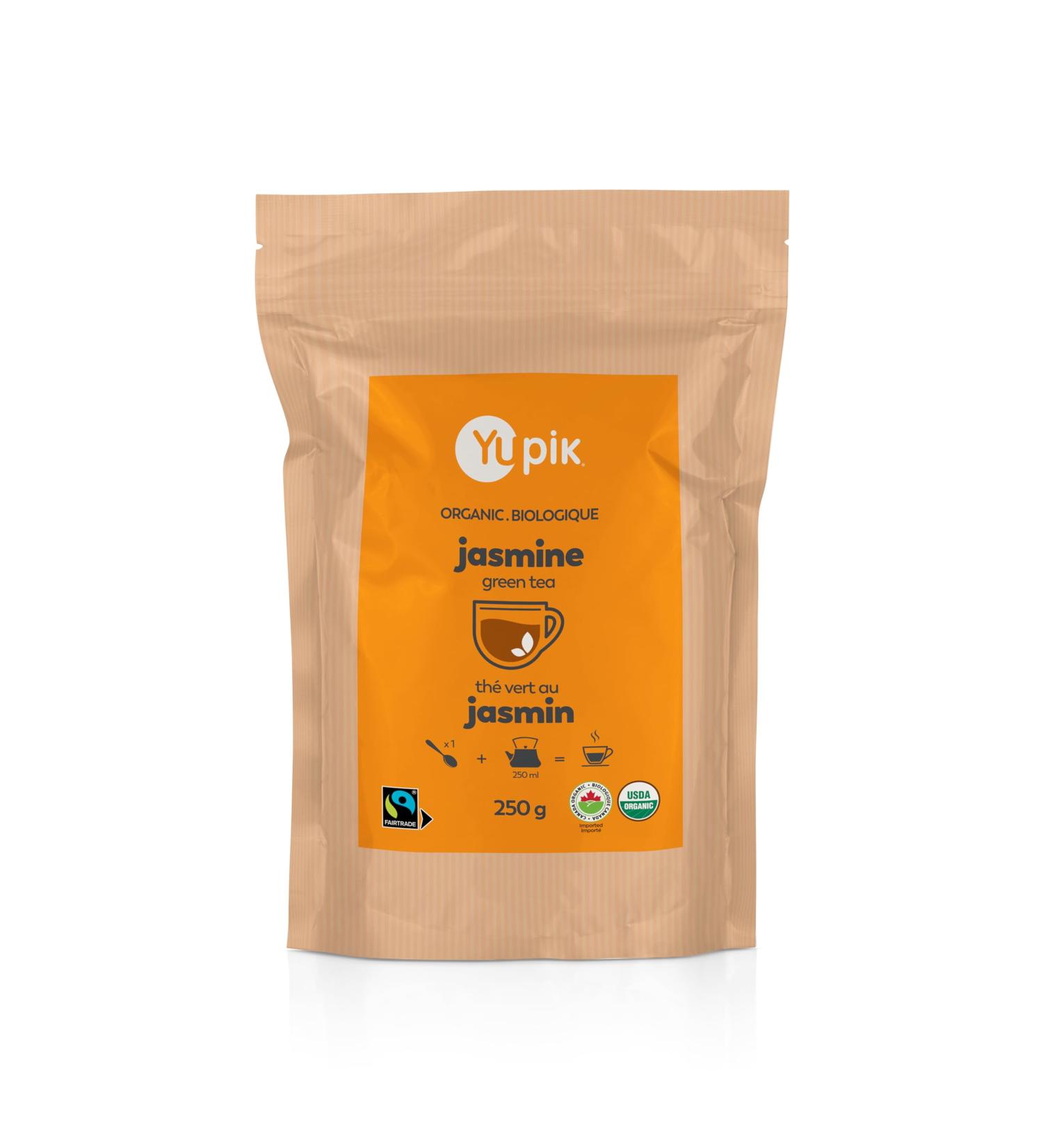 Yupik Organic Jasmine Green Tea Fairtrade 250 g Loose Leaf Floral Tea Fairtrade - Buy Online on GoSupps.com