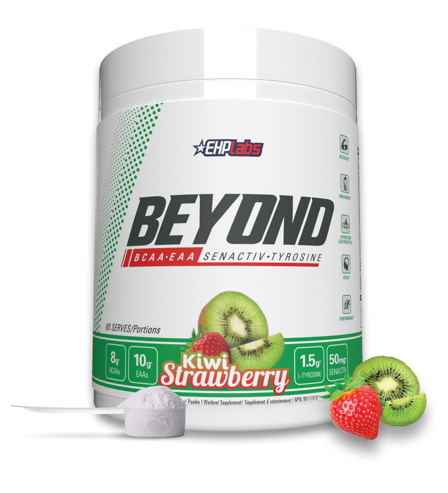 EHP Labs Beyond BCAA Powder - 10g Essential Amino Acids for Post Workout Recovery - 60 Servings Kiwi Strawberry - Best BCAA Supplement for Muscle Recovery - Buy Online on GoSupps.com