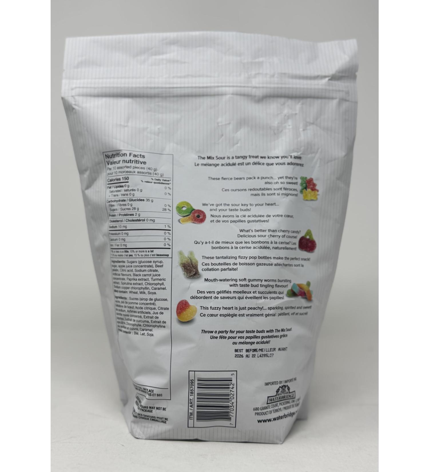 Waterbridge Sour Mix Fruit Flavoured Gummies 1.3kg
