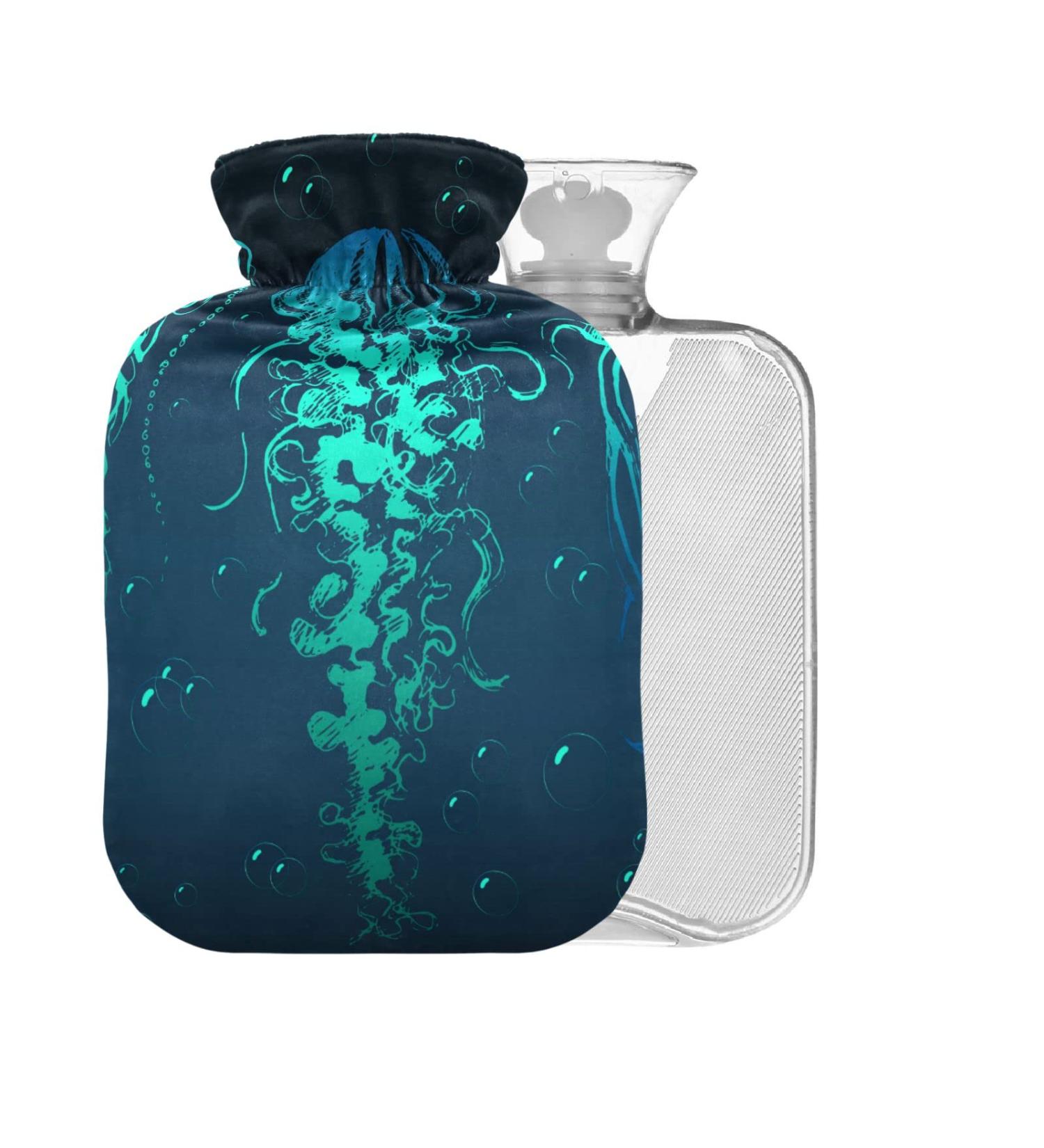Jellyfish Bladder-Free Hot Water Bottle - 2L Large Heat Bag for Pain Relief Headaches Neck & Shoulders - Buy Online on GoSupps.com