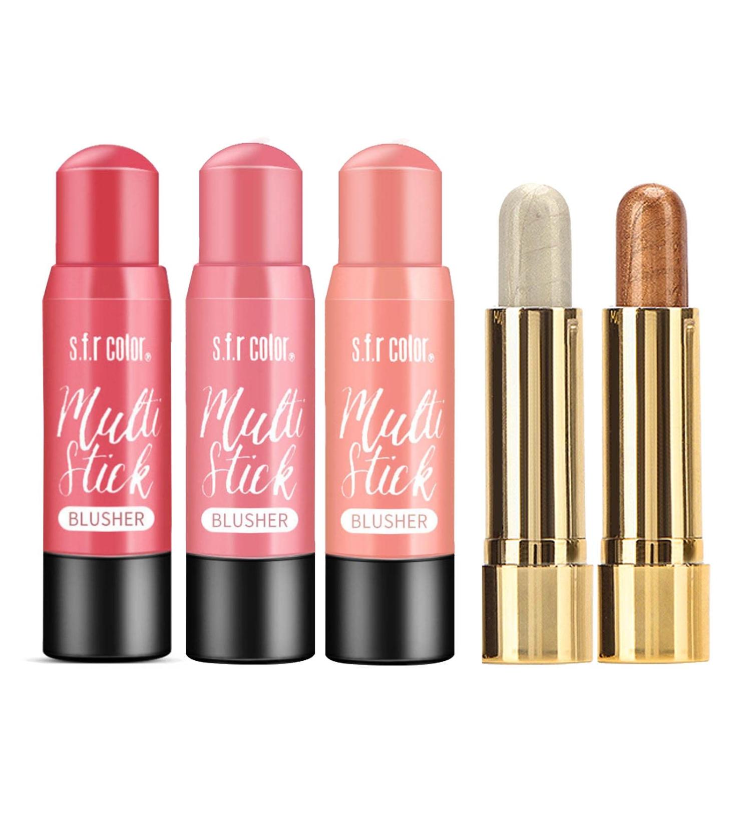 KWOLYKIM Blush Stick Set - Professional Cream Blush & Highlighter Pen for Cheeks and Lips - Buy Online on GoSupps.com