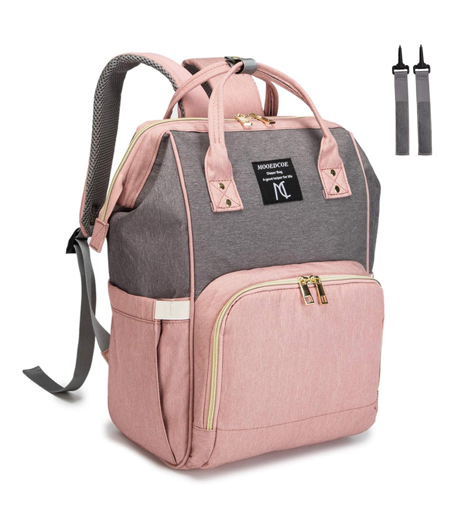 Multifunction Waterproof Diaper Bag Backpack for Maternity - Pink - Buy Online on GoSupps.com