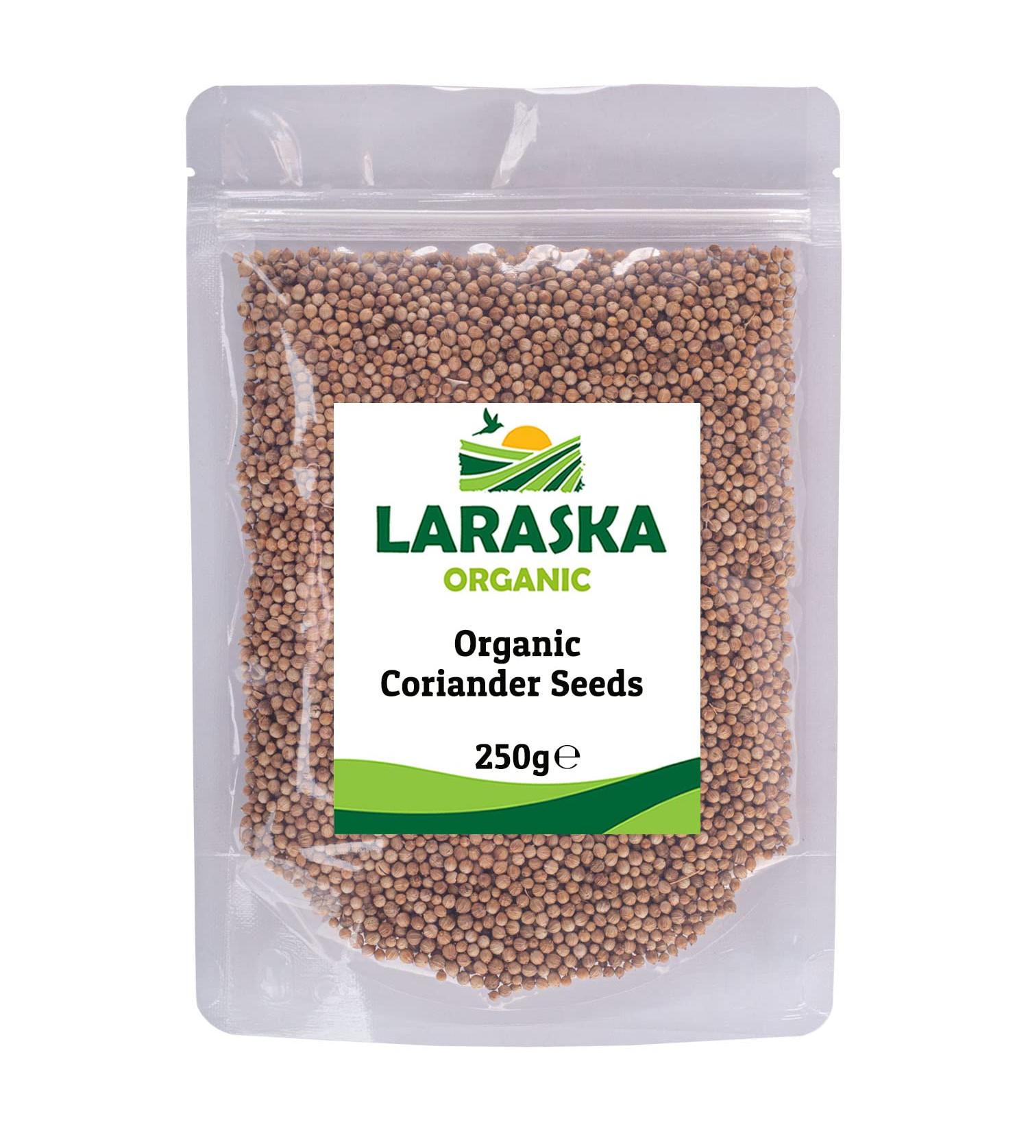 Certified Organic Coriander Seeds 250g - Rich in Fiber and Protein, Ideal for Cooking - Buy Online on GoSupps.com