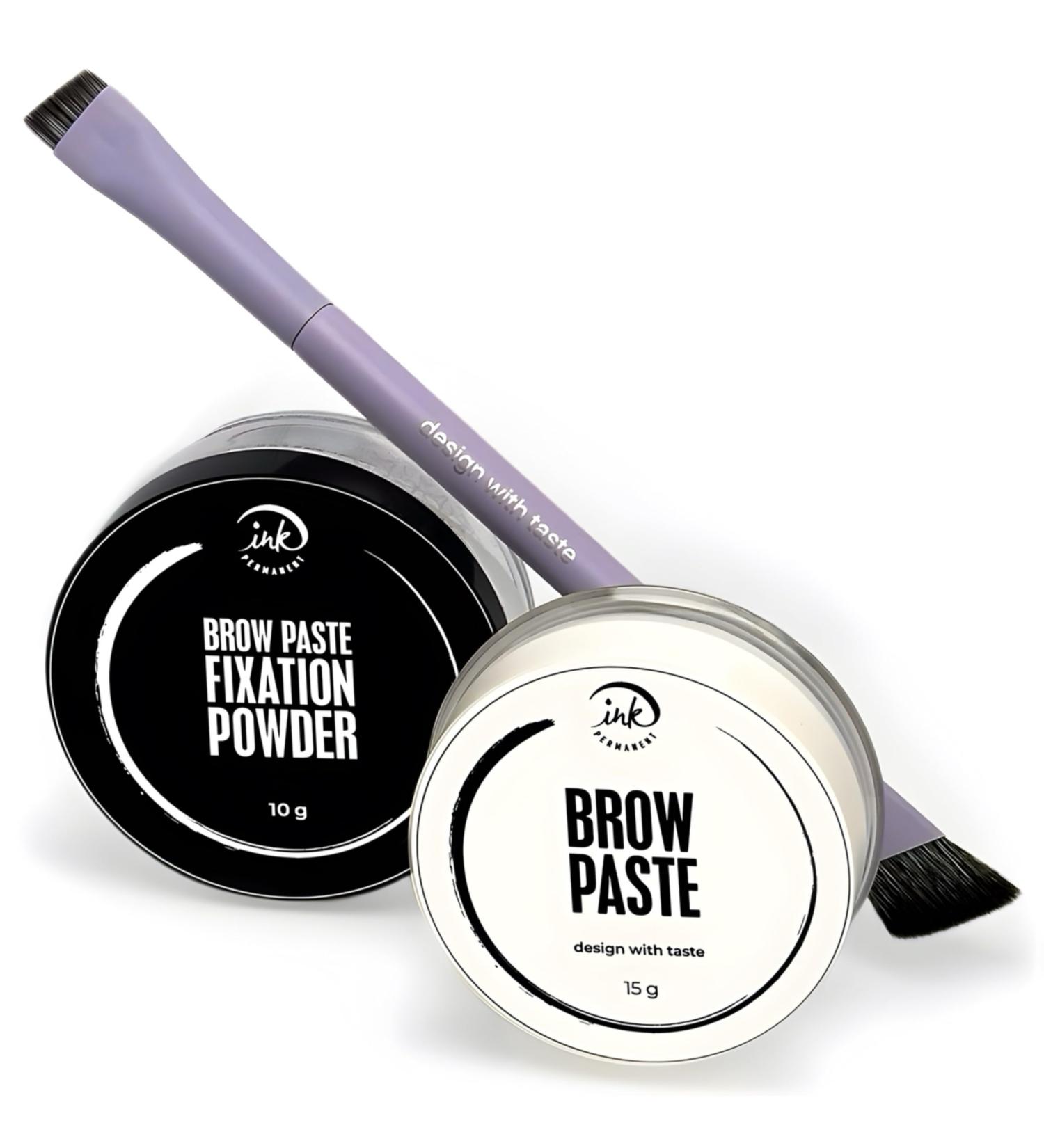 Professional Eyebrow Mapping Kit - Setting Powder Brush & White Mapping Paste for Perfect Brows - Buy Online on GoSupps.com