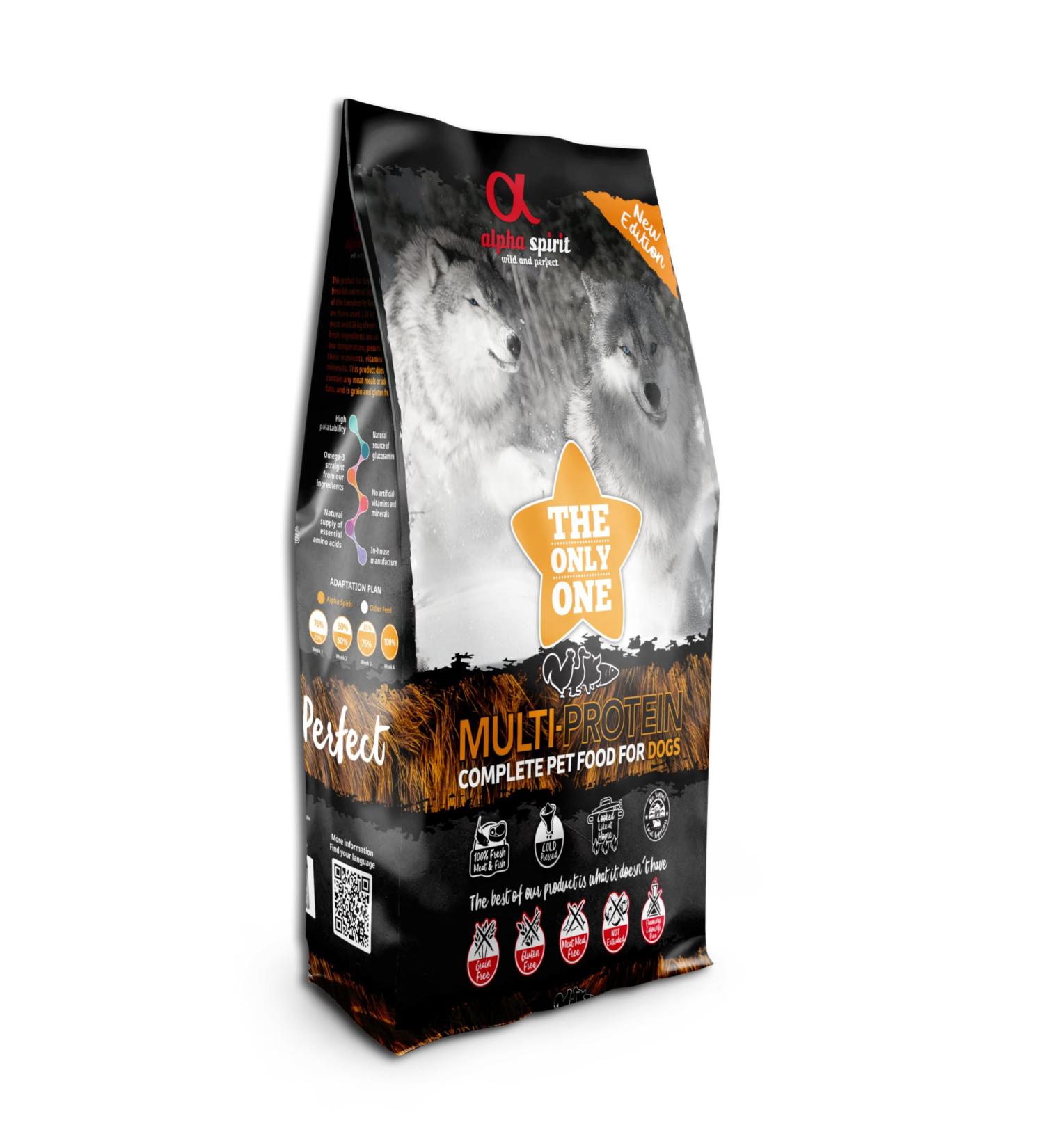 Alpha Spirit 4203512 The Only Food, Multiprotein, 12 Kg