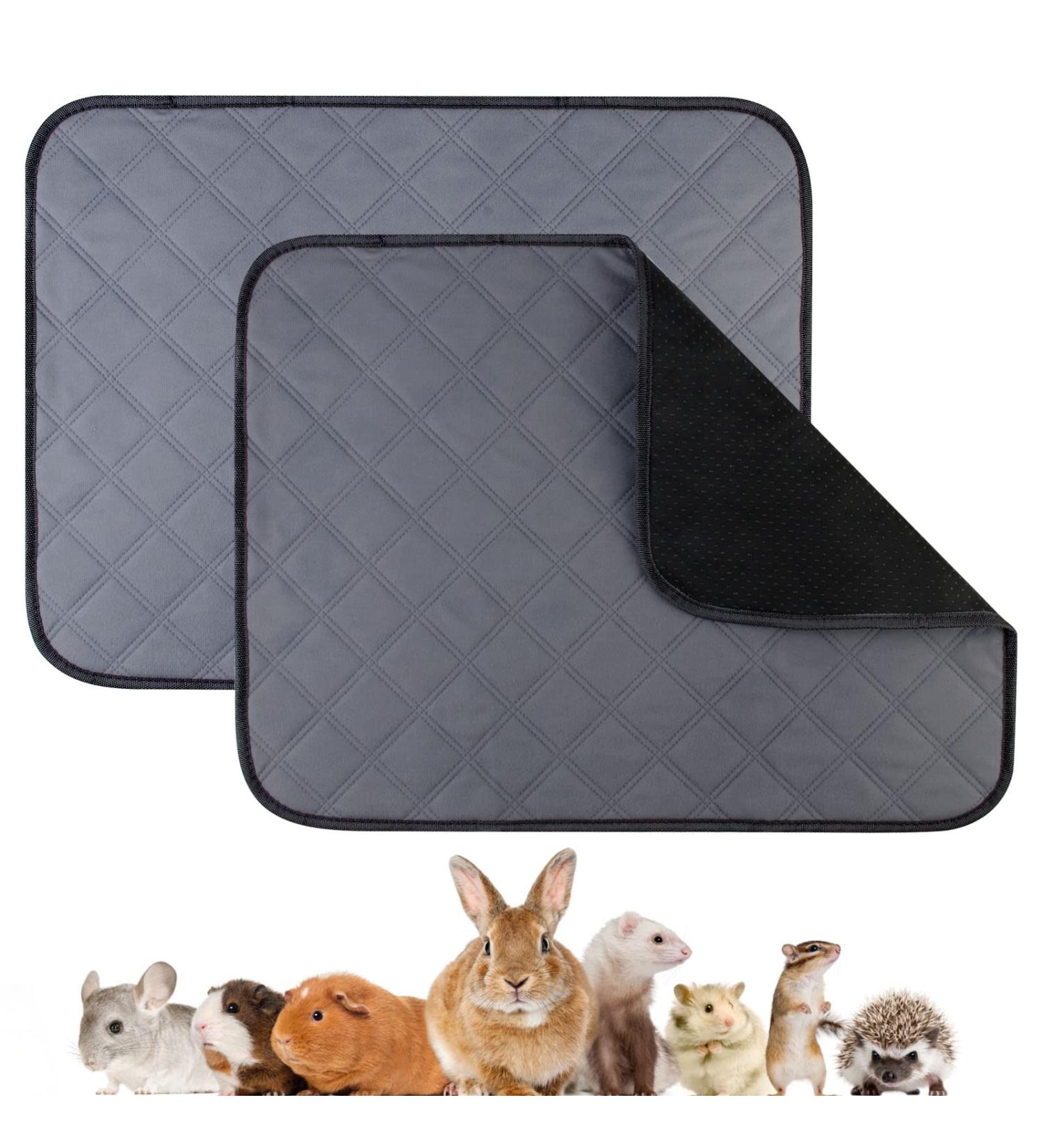 Pipi Pads for Guinea Pig Cage | 2-Pack 60x46 cm | Reusable Washable & Waterproof Inserts for Small Animals - Buy Online on GoSupps.com