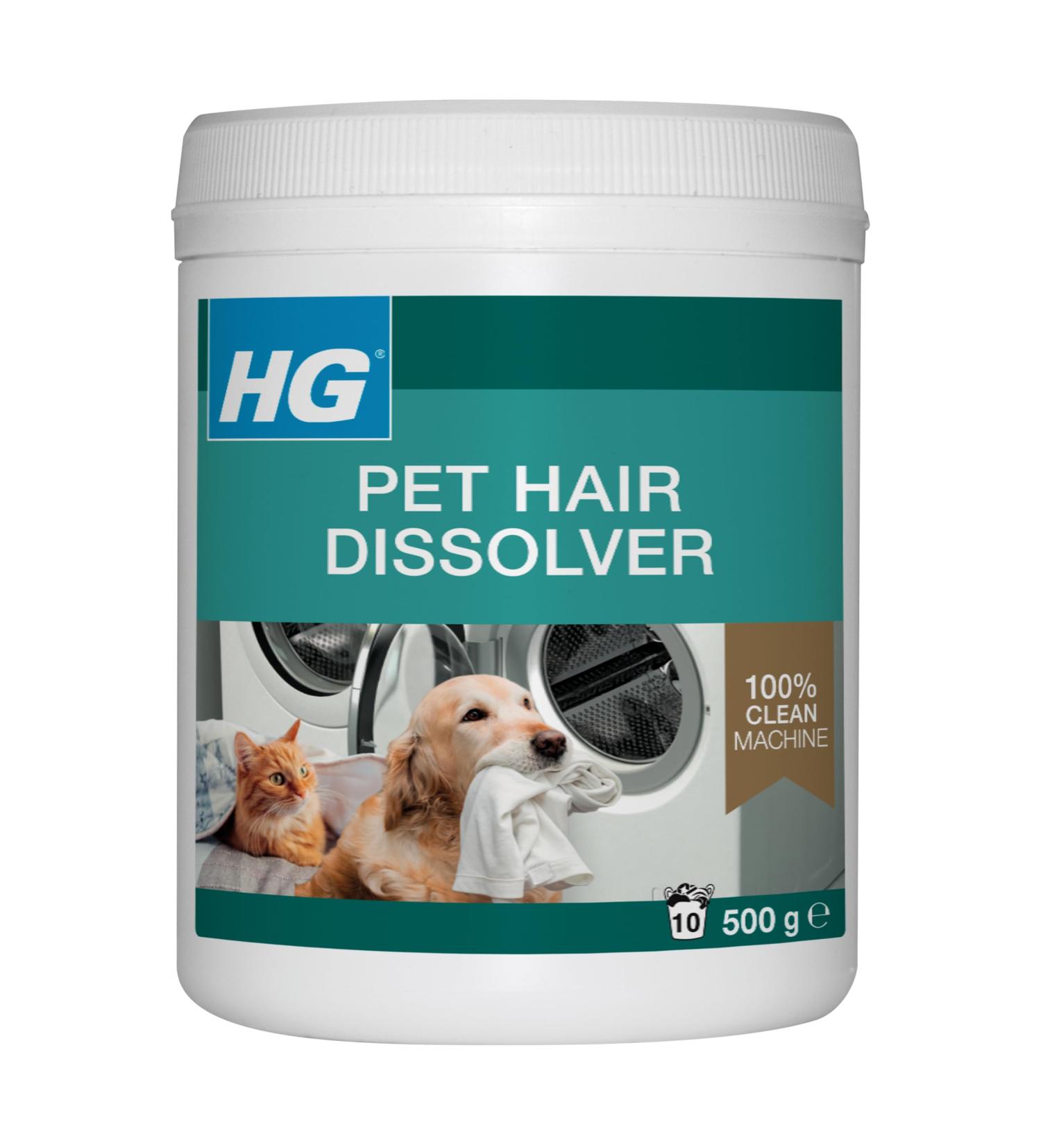 HG Pet Hair Dissolver Pet Hair Remover for Clothes & Textiles Dog Hair Remover & Cat Hair Remover Detergent for Washing Machine Pet Friendly & Washing Machine Safe - 500g - Buy Online on GoSupps.com