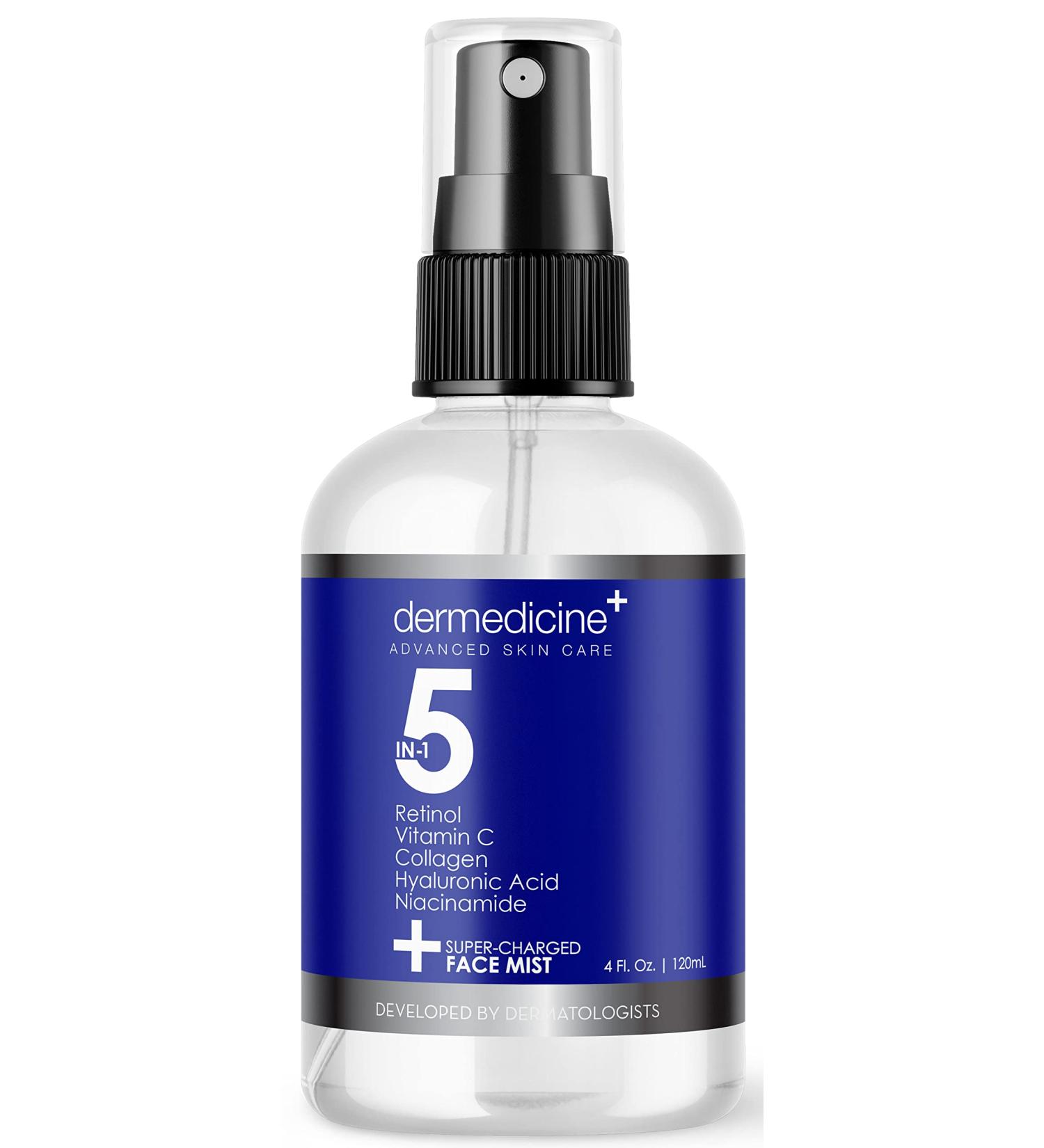 5 in 1 Anti-Aging Face Mist | Retinol Vitamin C Collagen Hyaluronic Acid & Niacinamide | Hydrates & Brightens Skin | 4 fl oz (120 ml - Buy Online on GoSupps.com