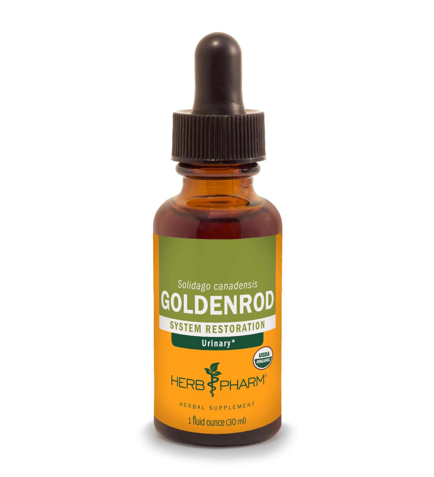 Herb Pharm Organic Goldenrod Liquid Extract 1 Fl Oz - Urinary System Support - Buy Online on GoSupps.com