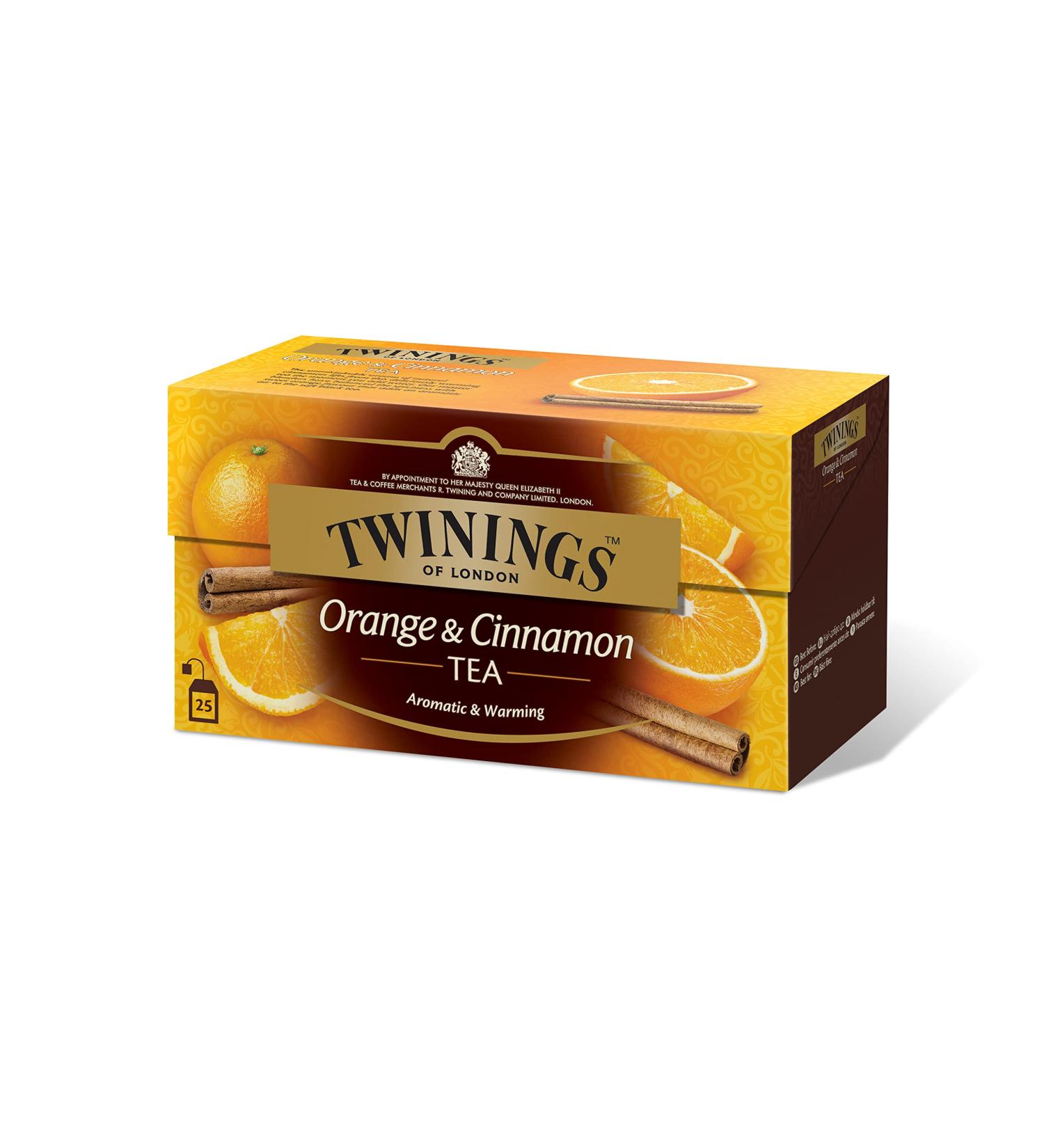  Twinings Twinings Orange Cinnamon Flavoured Black Tea with Wrap-Around Flavour with Caffeine Infused & Herbal Tea 4 Packs of 25 Filters - Buy Online on GoSupps.com