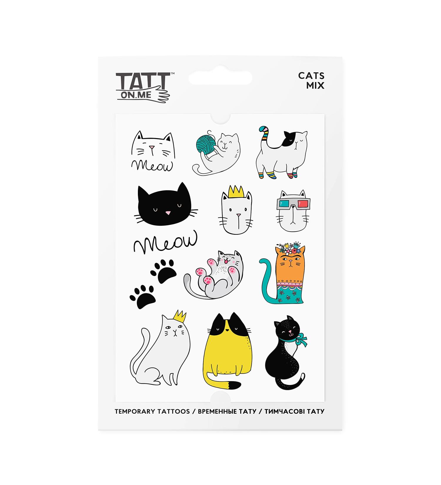 Cat Party Temporary Tattoos Collection: Fun & Unique Designs - Buy Online on GoSupps.com