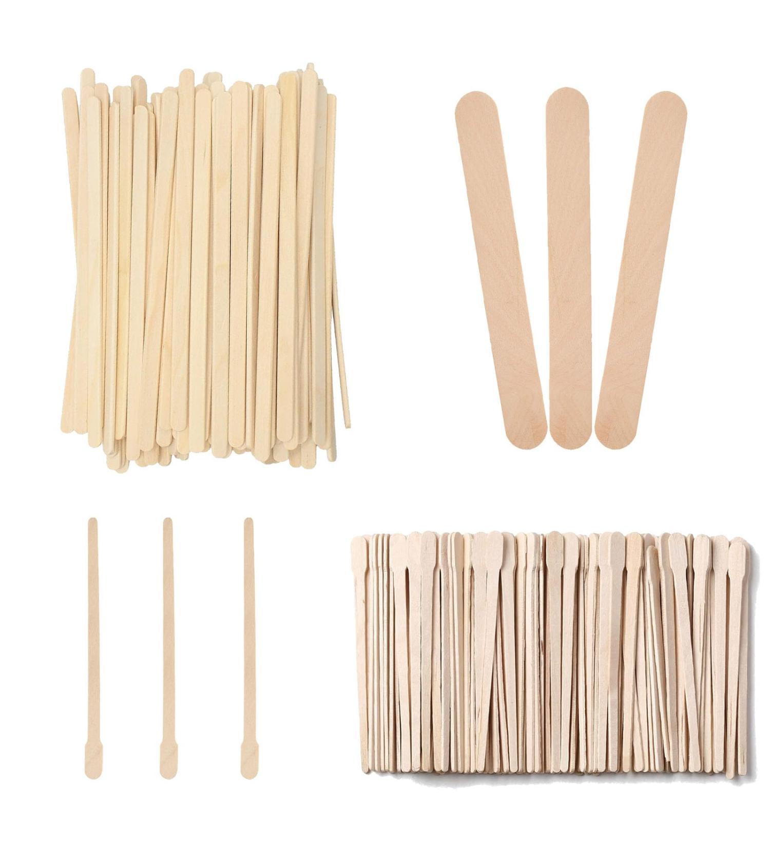 200 Wooden Waxing Spatulas - Hair Removal Sticks for Eyebrows Lips & Armpits | Eco-Friendly Waxing Supplies - Buy Online on GoSupps.com