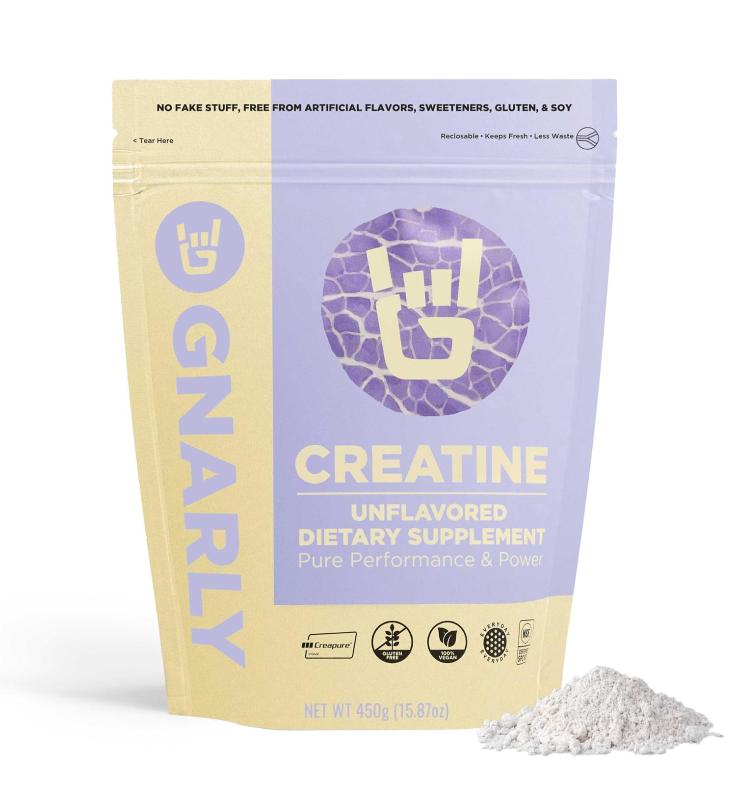 Gnarly Nutrition Creatine Powder - Vegan Creapure NSF Certified 5g Creatine Monohydrate for Optimal Recovery & Sports Nutrition (15.87oz - Buy Online on GoSupps.com