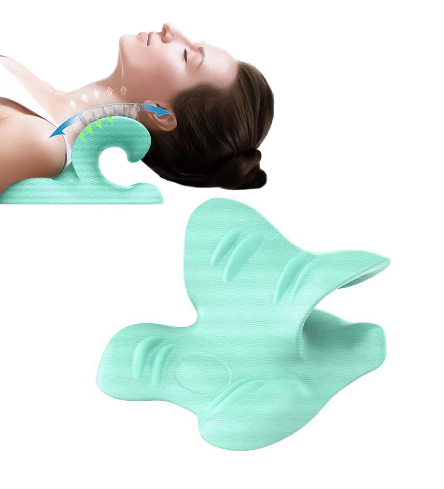 Neck and Shoulder Relaxer | Ergonomic Neck Pillows Elastic Base Neck Support Traction Equipment with 2 Stretching Modes - Buy Online on GoSupps.com