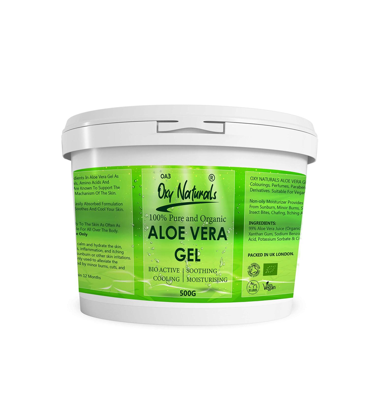 100% Pure Aloe Vera Gel from Freshly Cut Aloe Ideal for all skin & hair types After Sun Care Dry Skin Hydration Acne Suitable for Face Body Hair Cruelty-free Big 500g 500 g (Pack of 1) - Buy Online on GoSupps.com