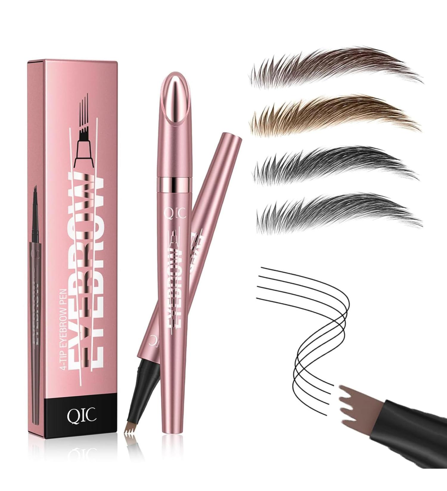 2024 New Eyebrow Pen Waterproof Eyebrow Pencil Brow Pencil with Micro-fork Tip 24 Hours Water-proof & Smudge-proof Natural Fine Stroke (dark brown) - Buy Online on GoSupps.com