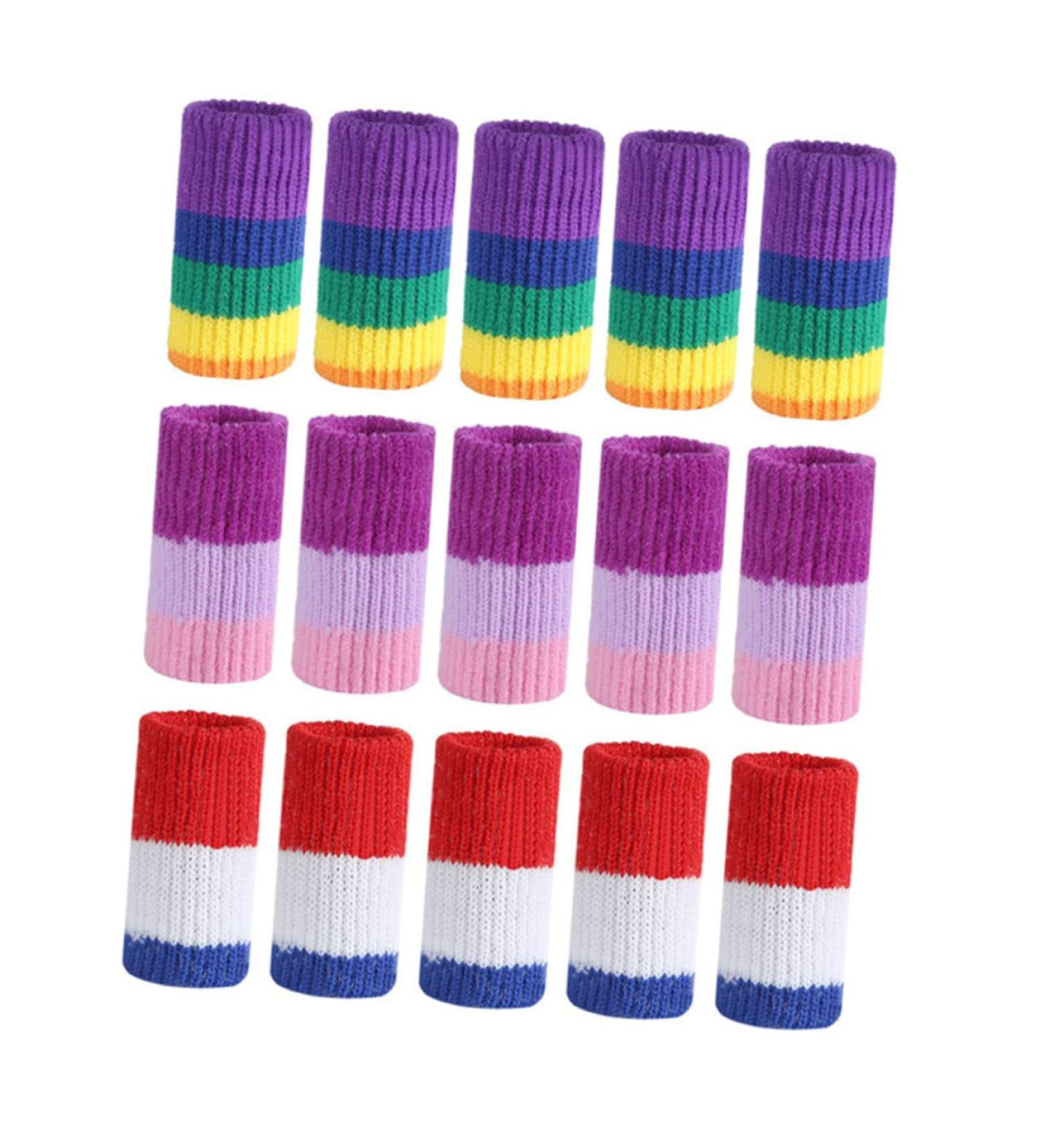 FRCOLOR 30pcs Rainbow Finger Cots & Splints | Anti-Skid Finger Covers & Thumb Sleeves for Sports | Elastic Finger Braces for Basketball & Wrist Support - Buy Online on GoSupps.com