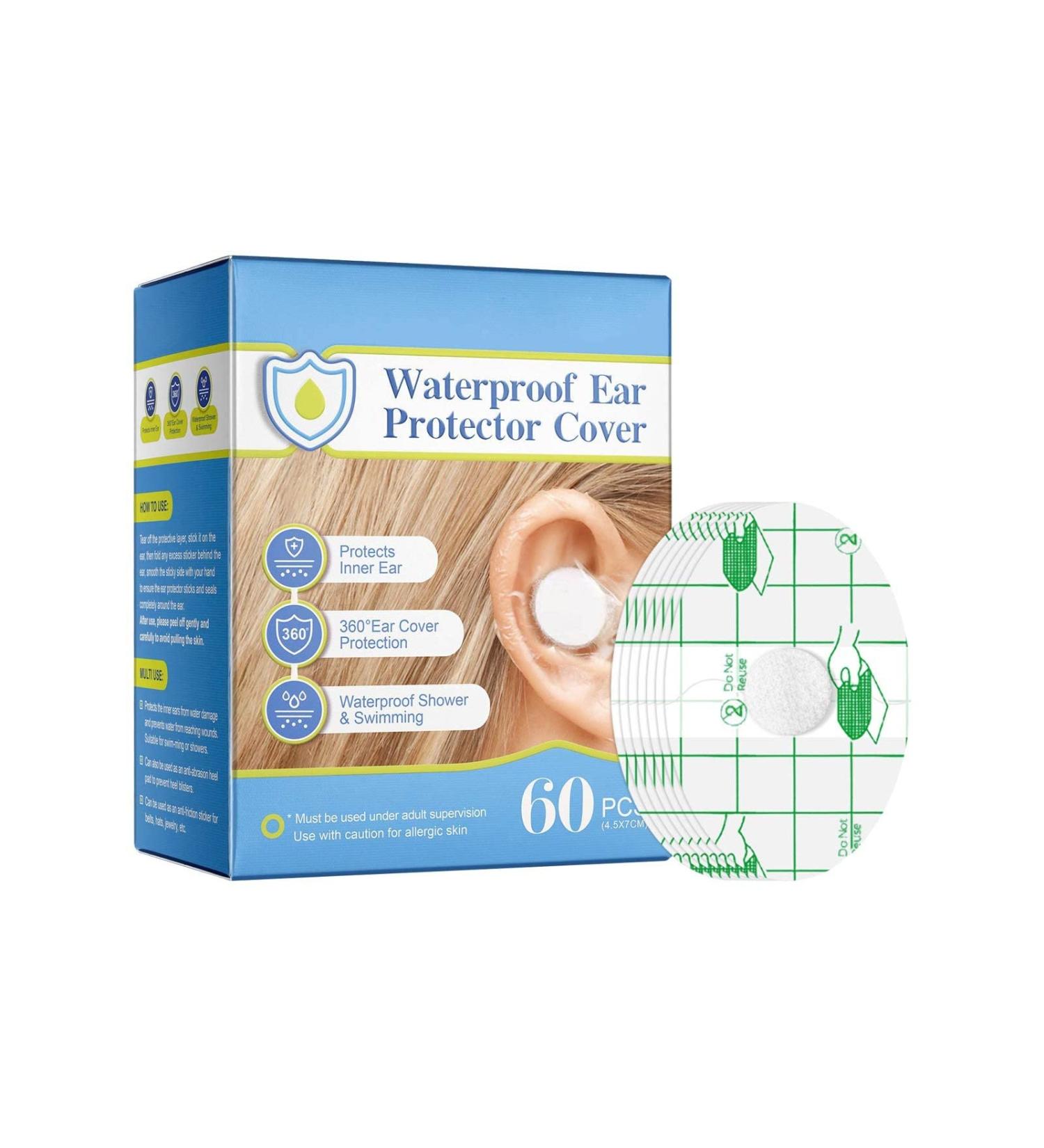 Waterproof Silicone Ear Protector Cover Shower Ear Cover 60Pcs, Reusable & Washable, Sky Blue One Size - Buy Online on GoSupps.com